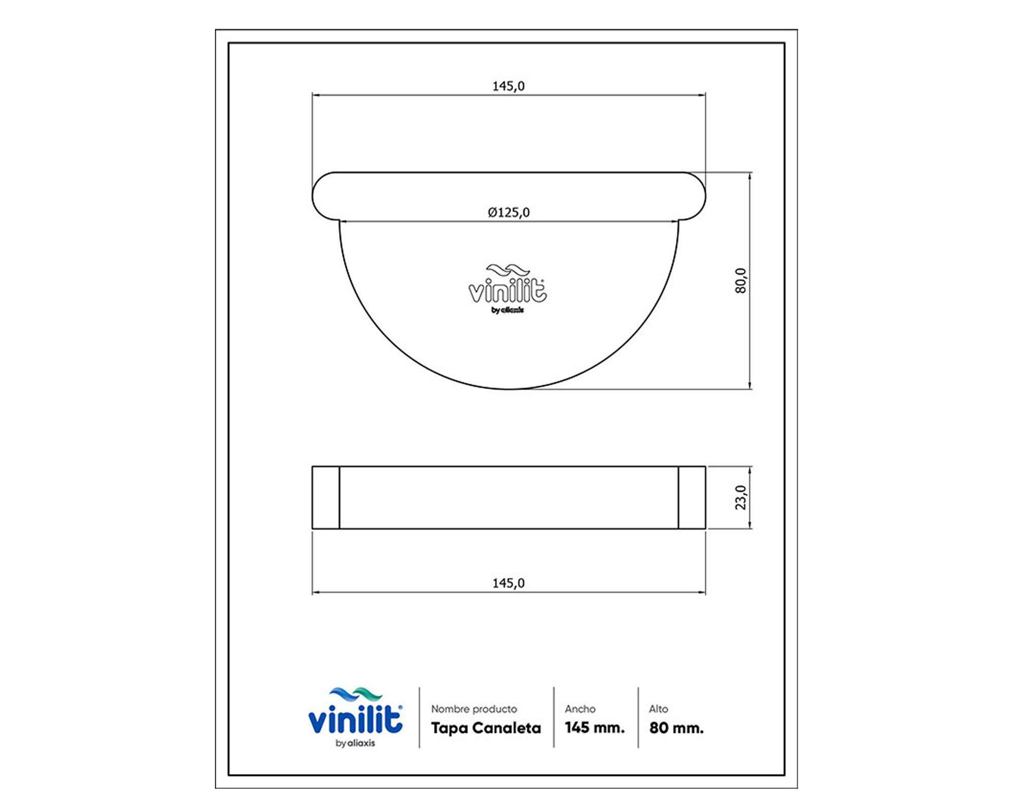 Tapa canaleta PVC blanco Vinilit-2