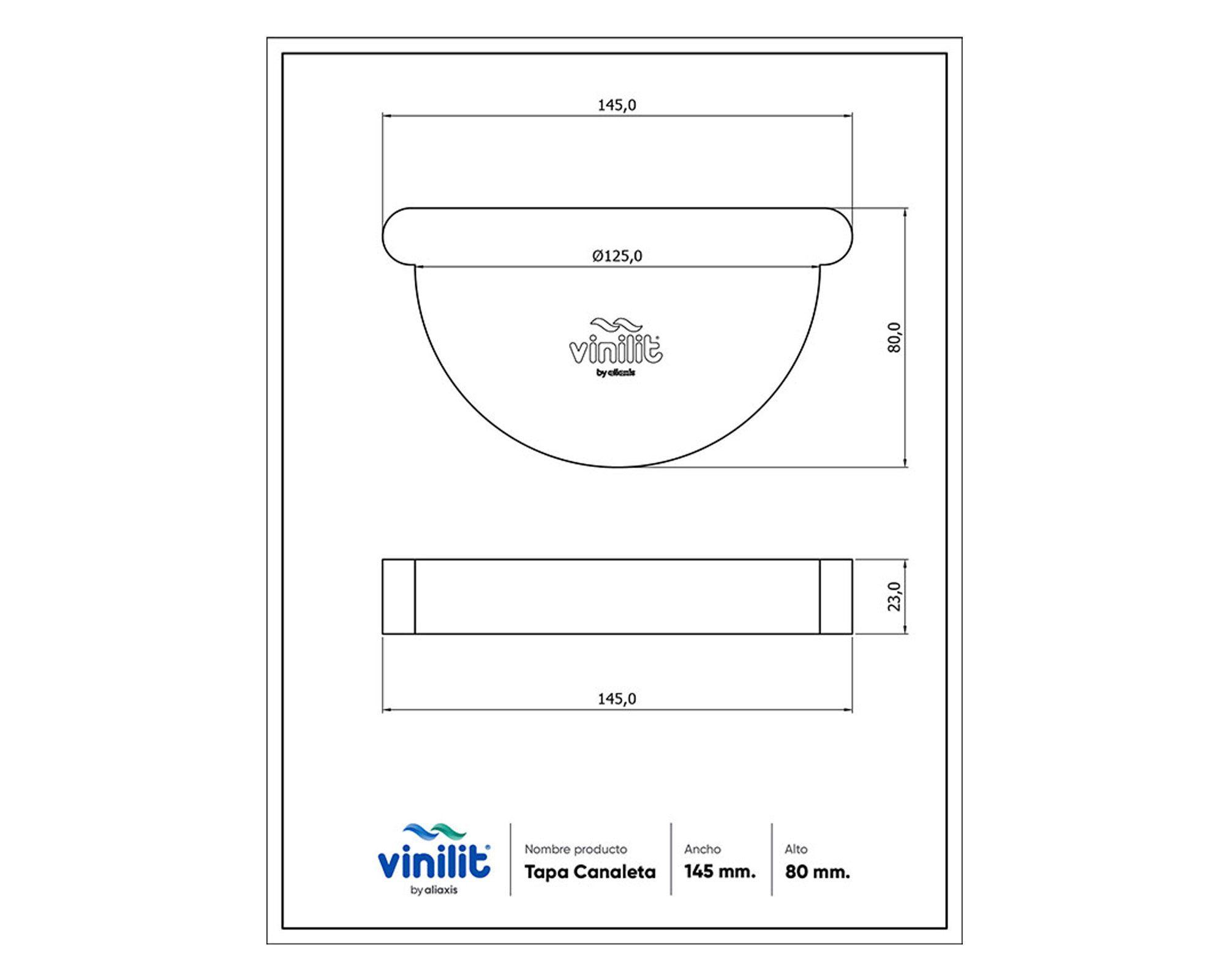 Tapa canaleta PVC marrón Vinilit-2
