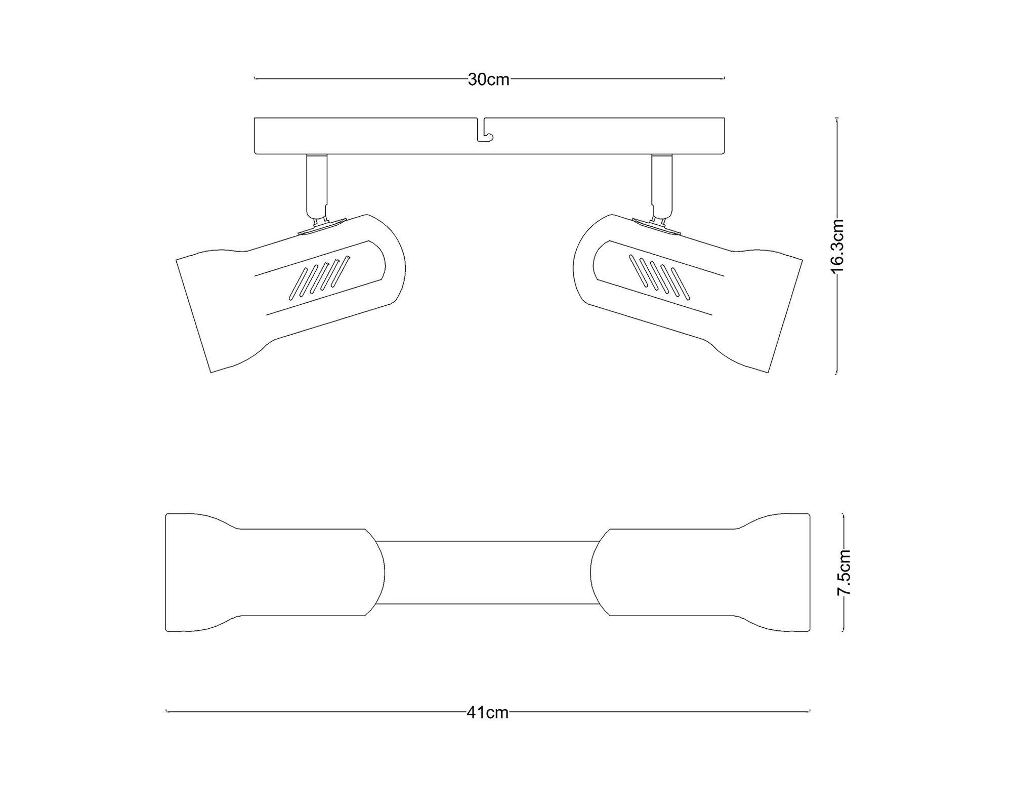Foco riel 2L E27 1505 blanco Abitare-5