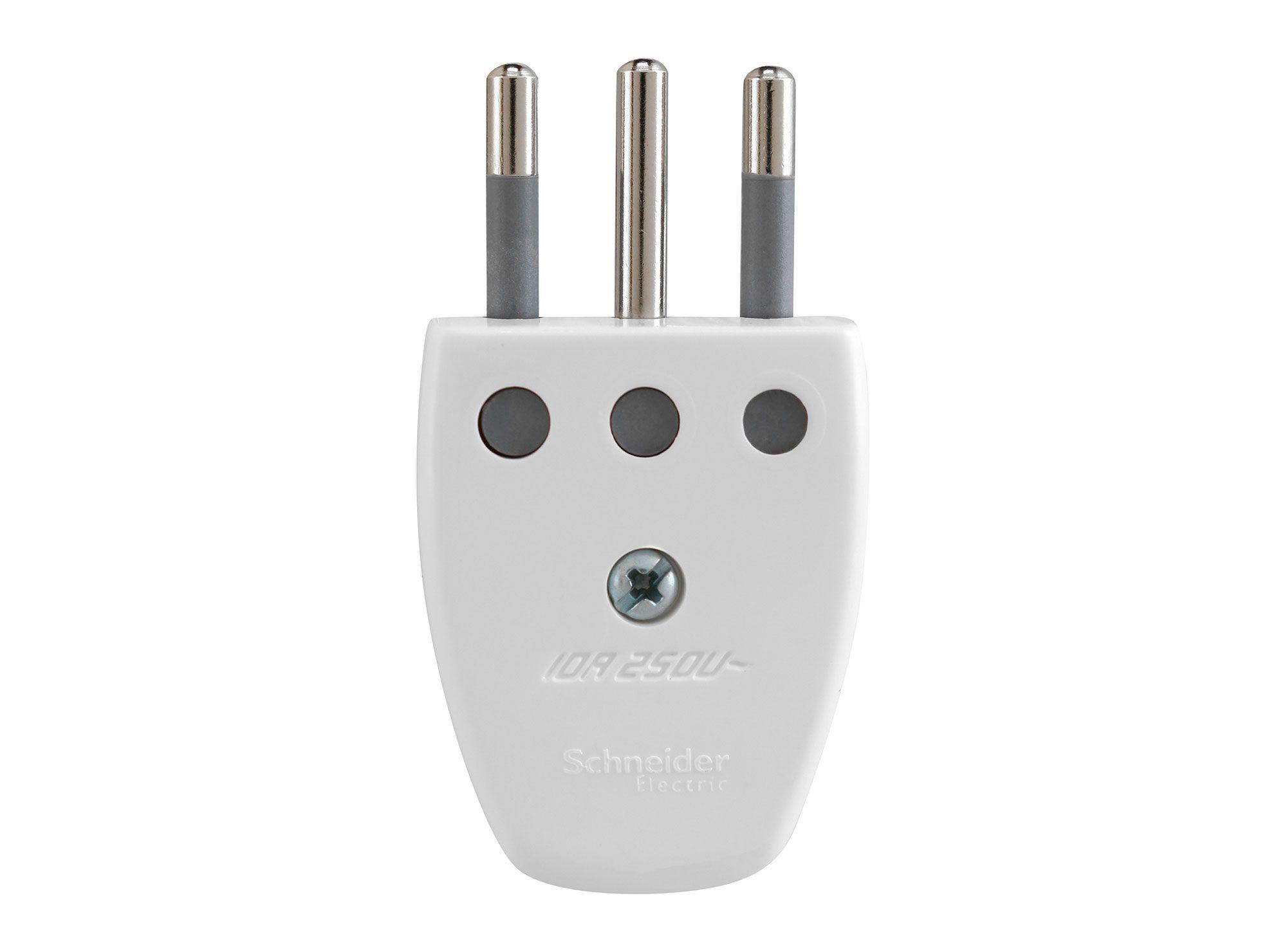 Enchufe macho mouse 10 amp blanco Schneider-4