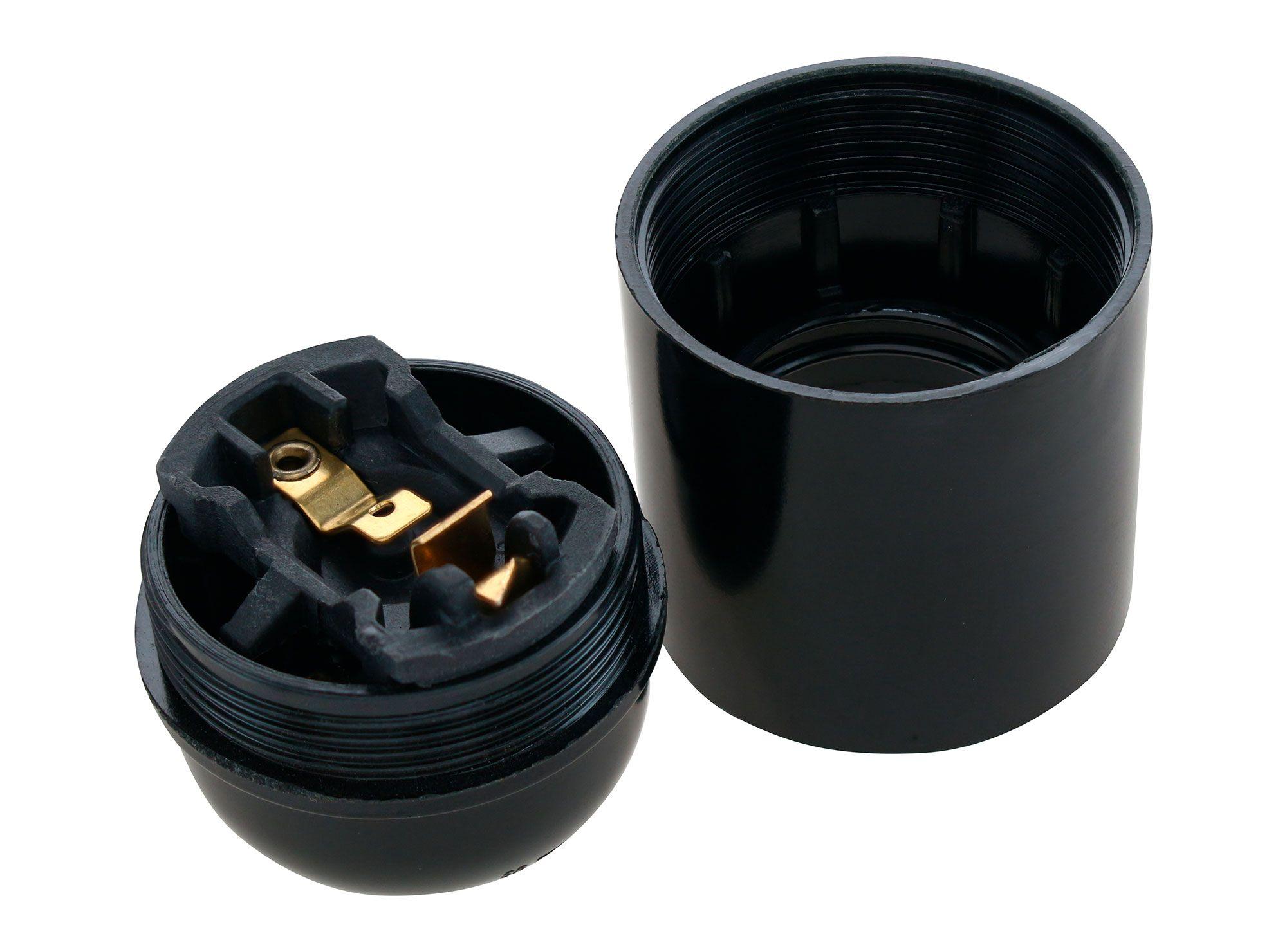 Portalámpara E27 250 volts bakelita negro Schneider-2