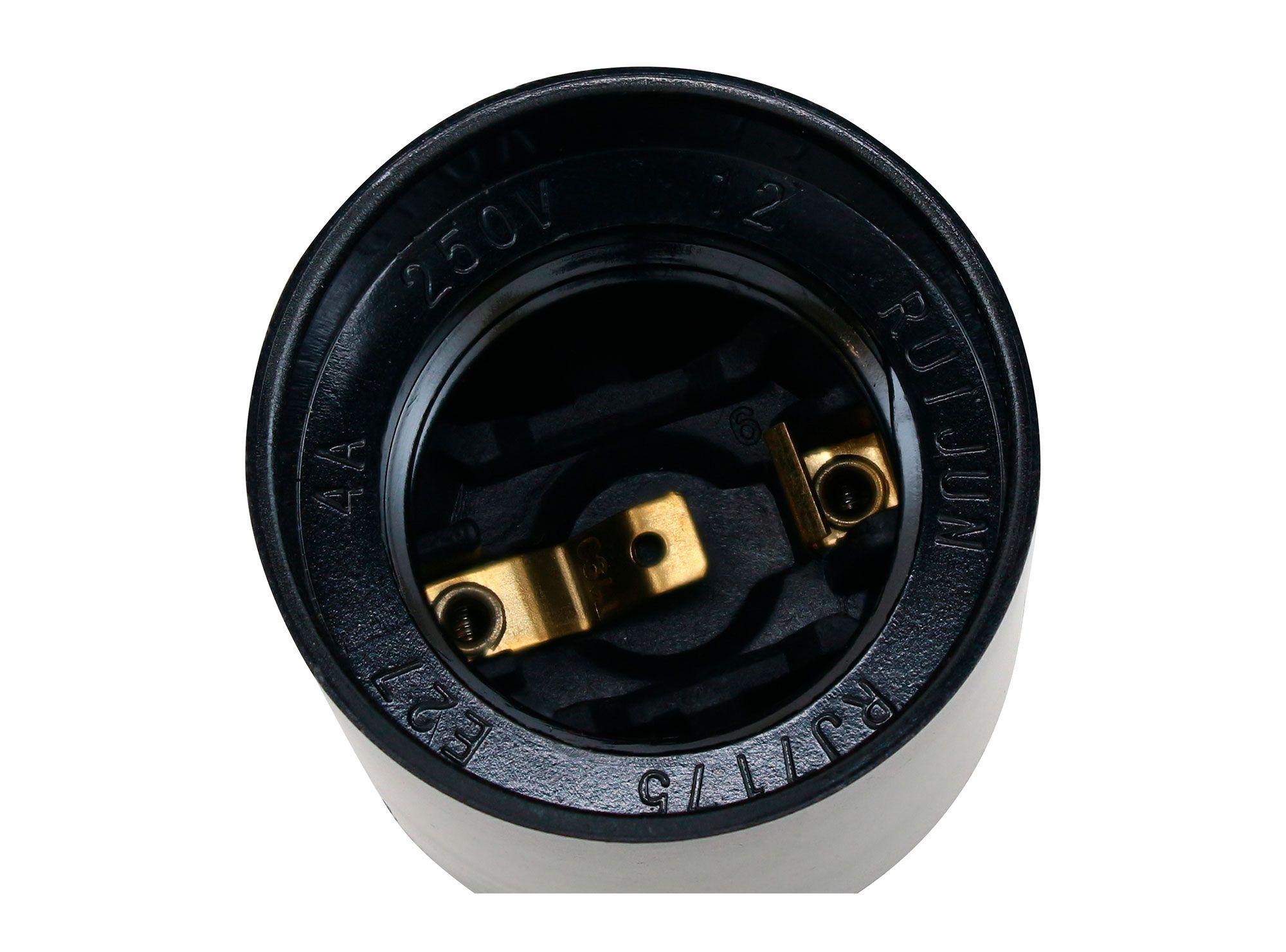 Portalámpara E27 250 volts bakelita negro Schneider-3