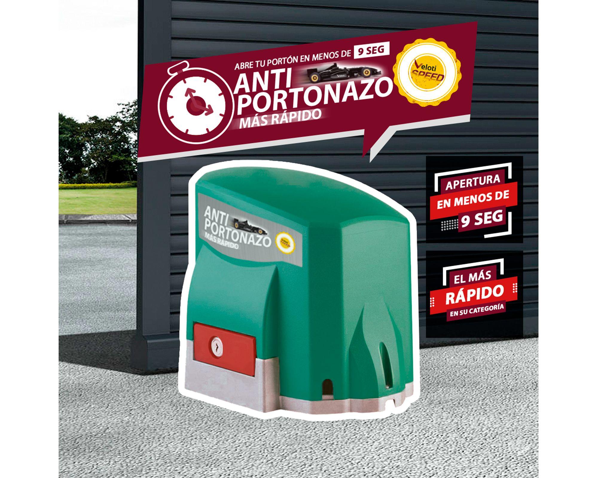 Kit motor portón corredera Speed 700 kg verde Veloti-3
