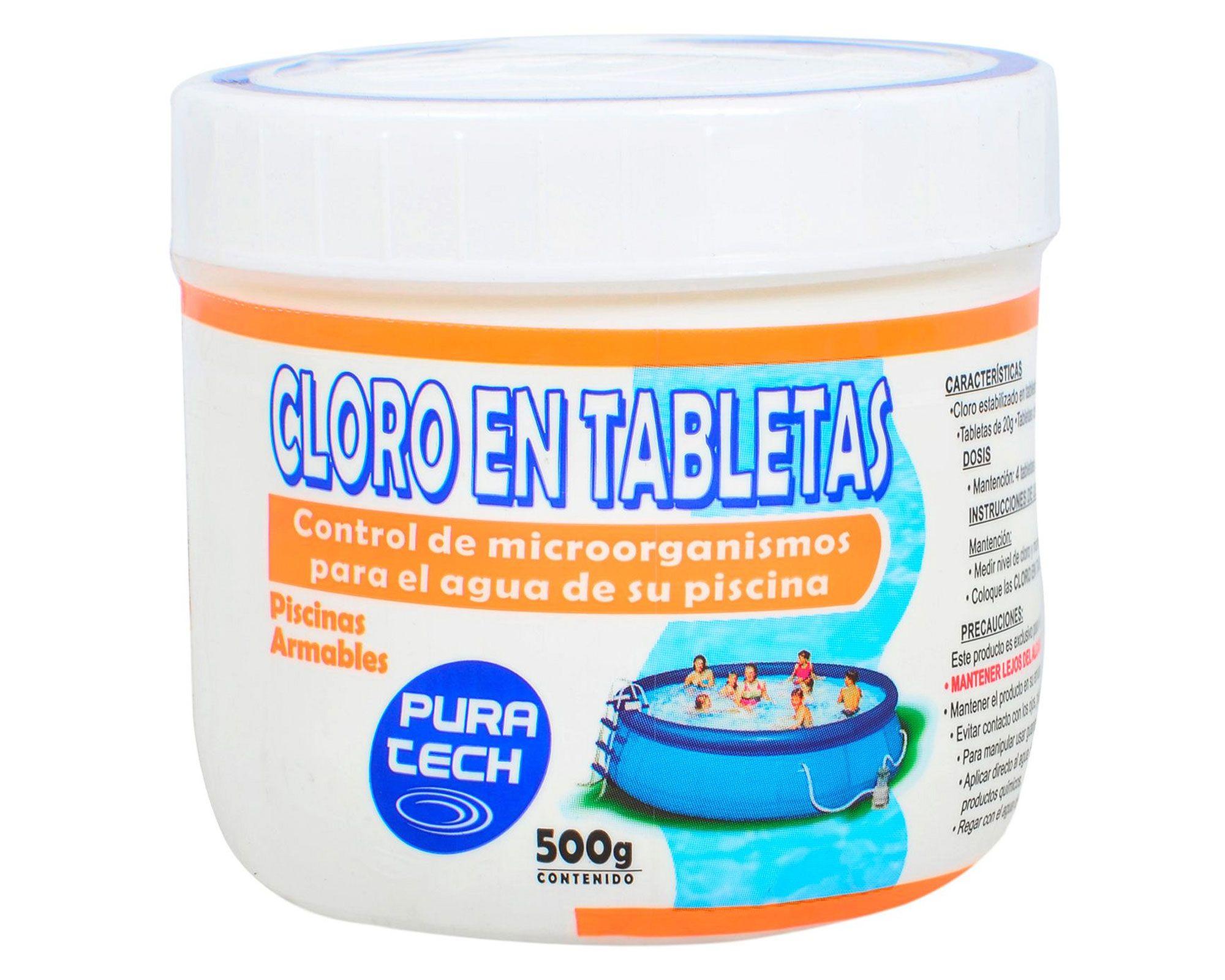 Cloro tableta piscina 500 gr Pura tech-0