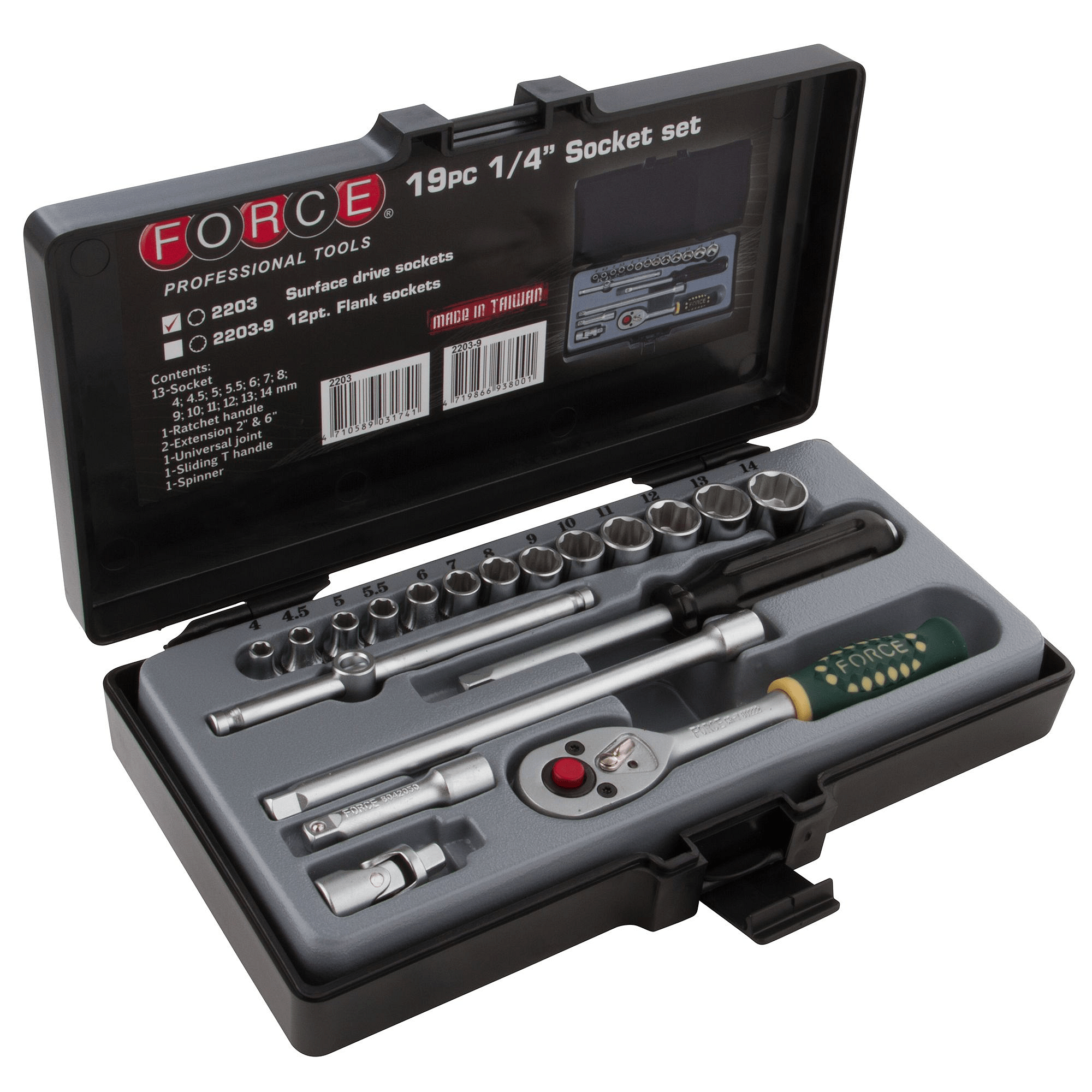 Juego de dados 19 piezas Force-0