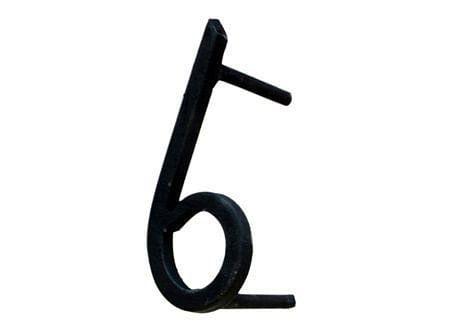 Número 6 metálico negro Idaf-0