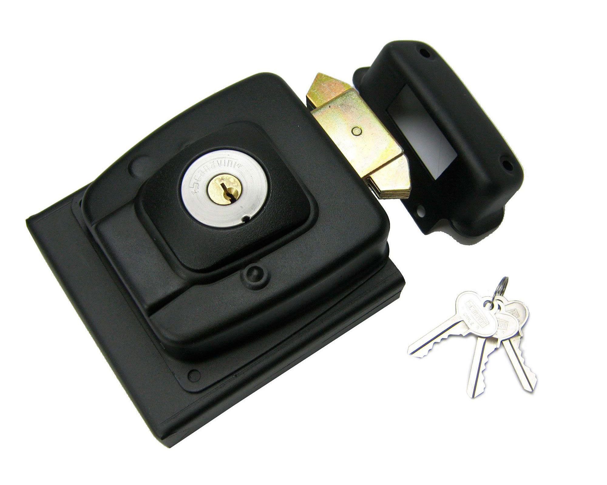 Cerradura sobreponer puertas de 30 mm 2090 negro Scanavini-3