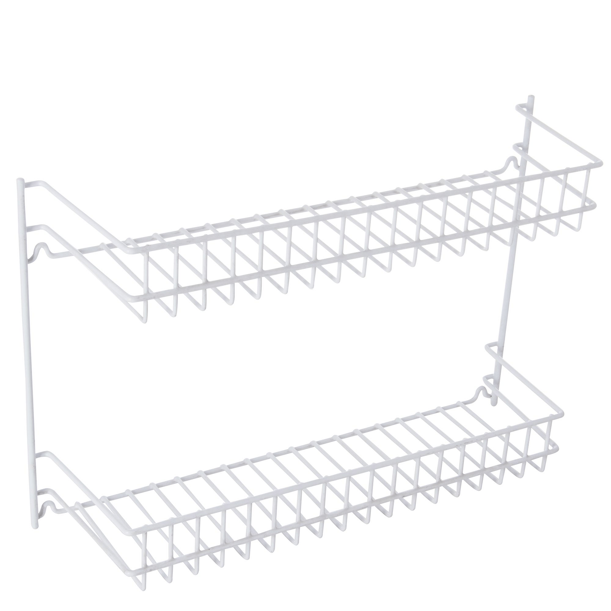 Repisa 44.5 x 12 x 30 cm 0017 doble grande acero plastificado Cotidiana basic-0