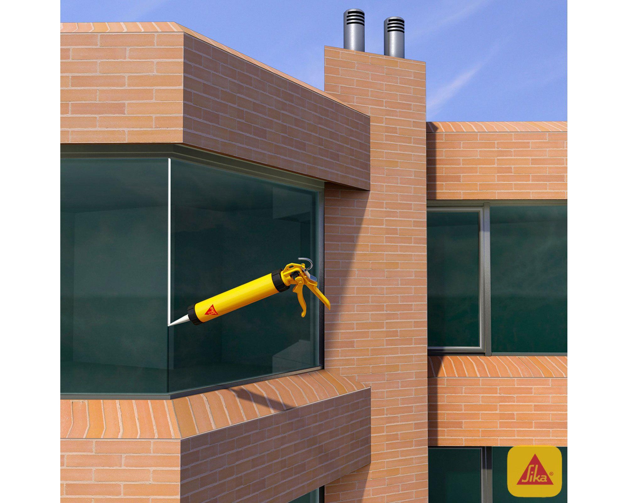 Sellador de silicona acética 280 ml Sikasil AC transparente Sika-2