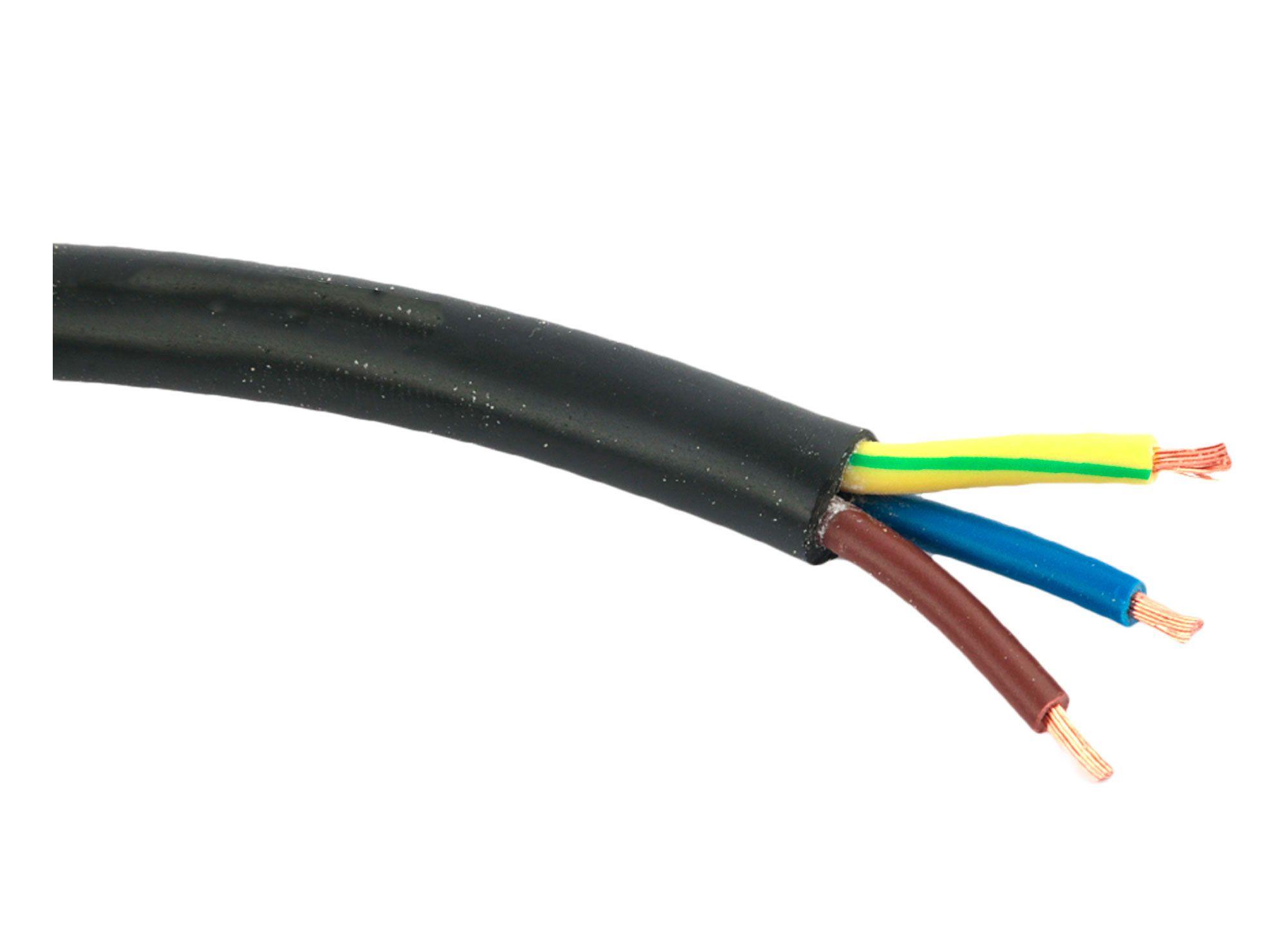 Rollo cordón 3x1,5 mm 10 m negro Electromex-1