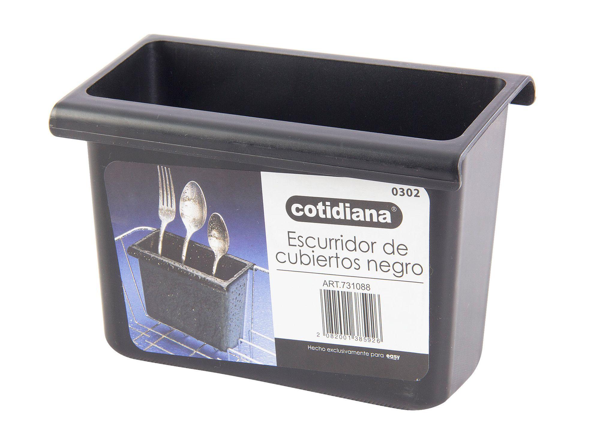 Escurridor cubiertos negro Cotidiana-0