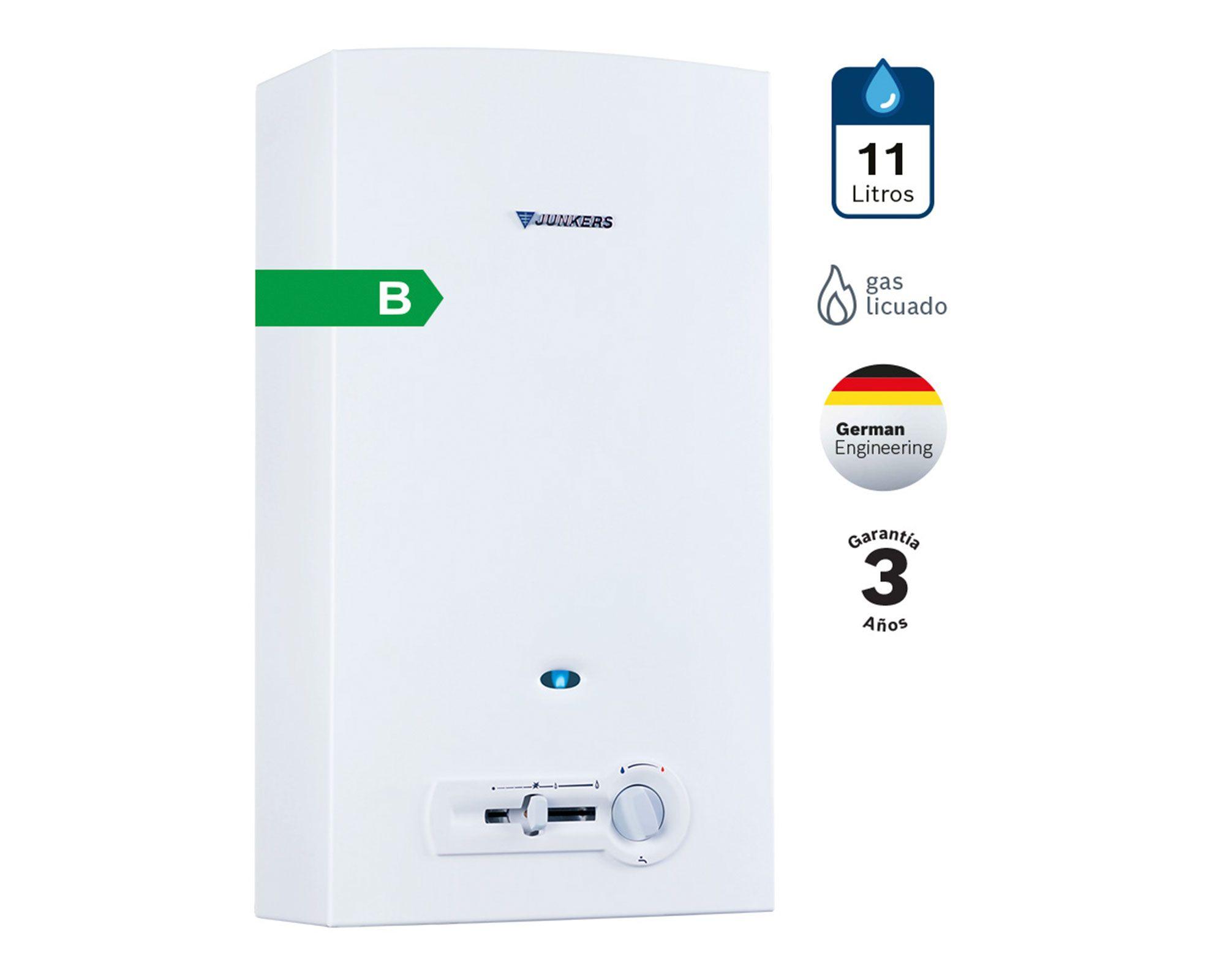 Calefont tiro natural 11 lt gas licuado W11 2P Junkers-2