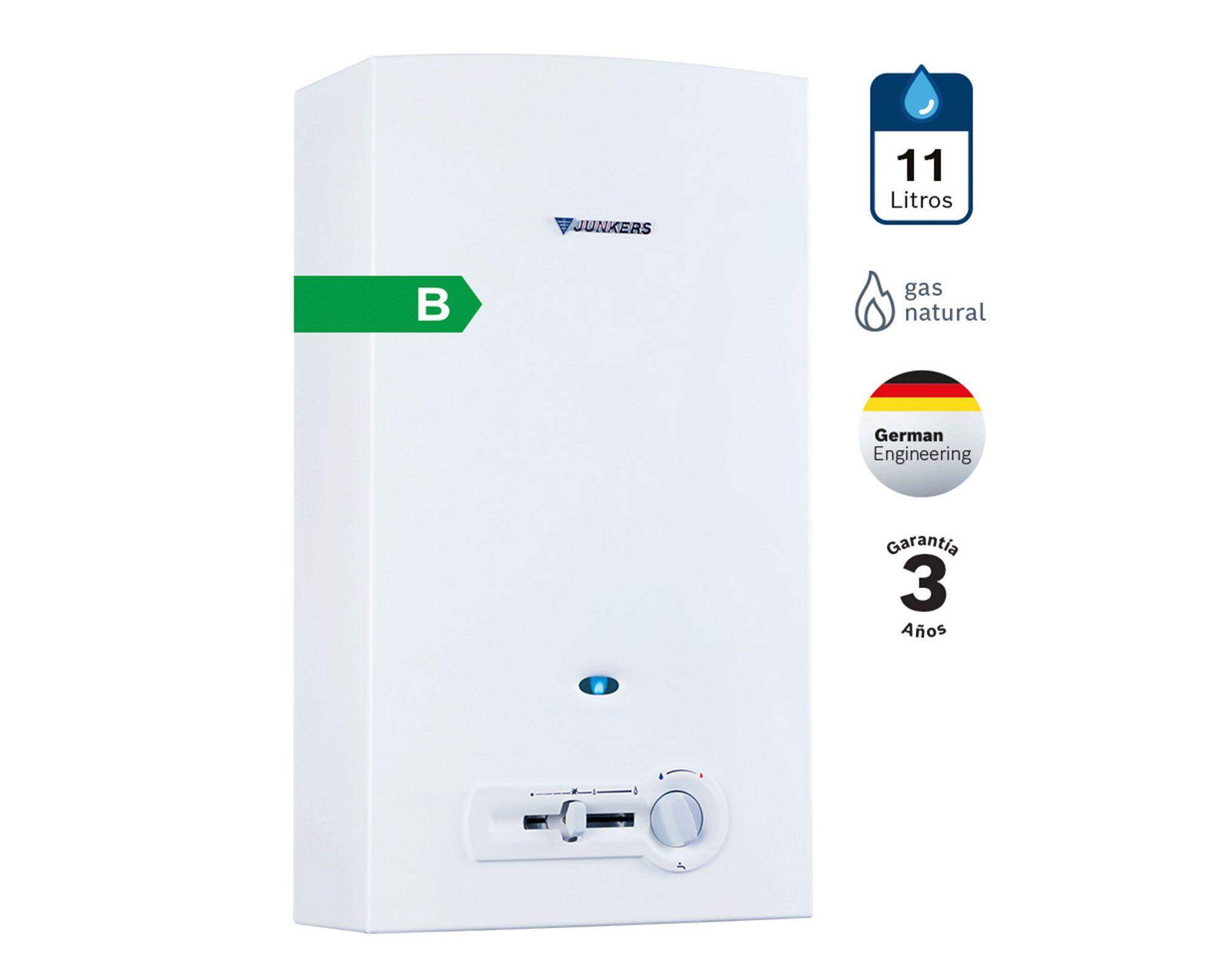 Calefont tiro natural 11 lt gas natural W11 2P Junkers-2