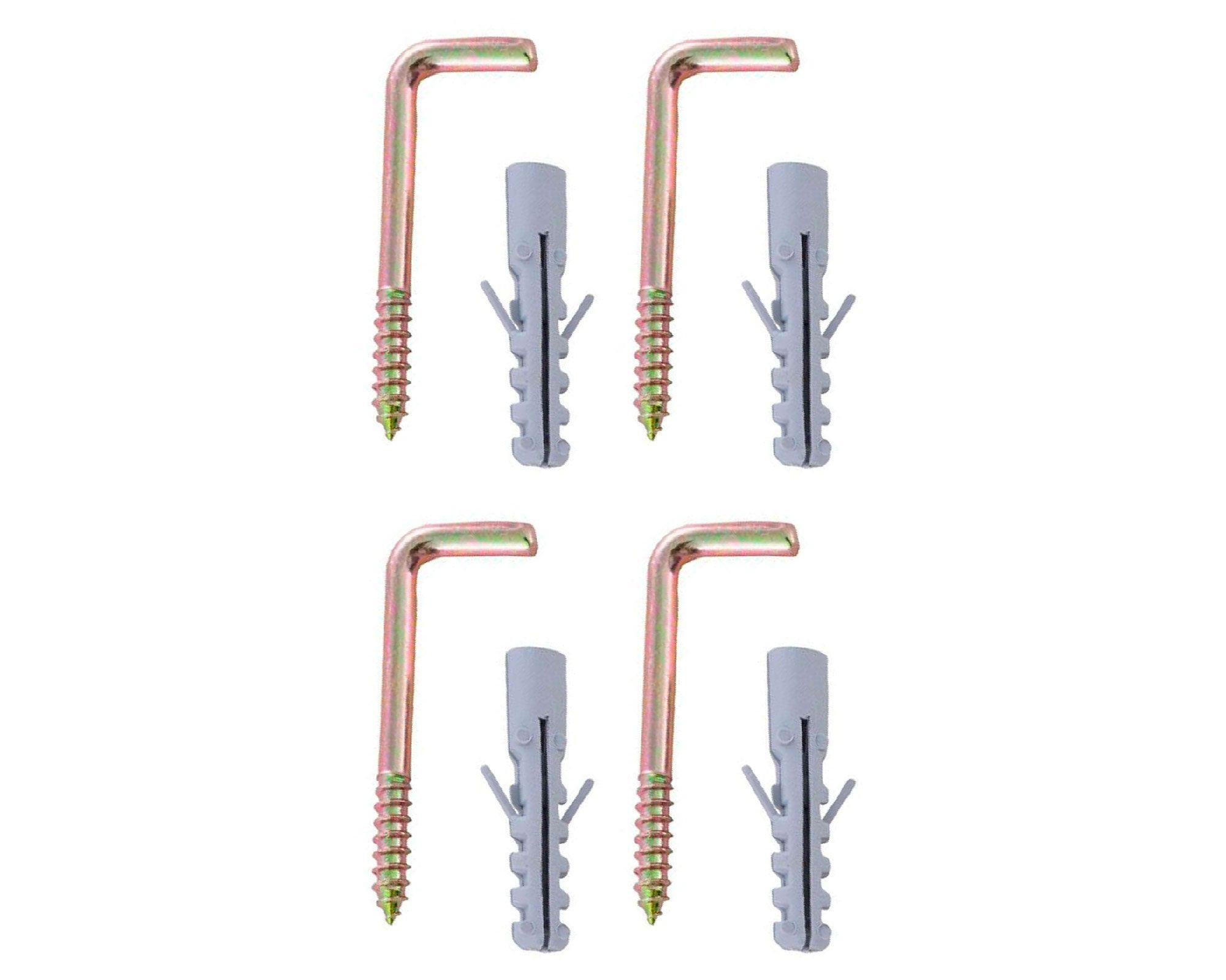 Tornillo escuadra + tarugo nylon 8 bt 4 Imporper-1
