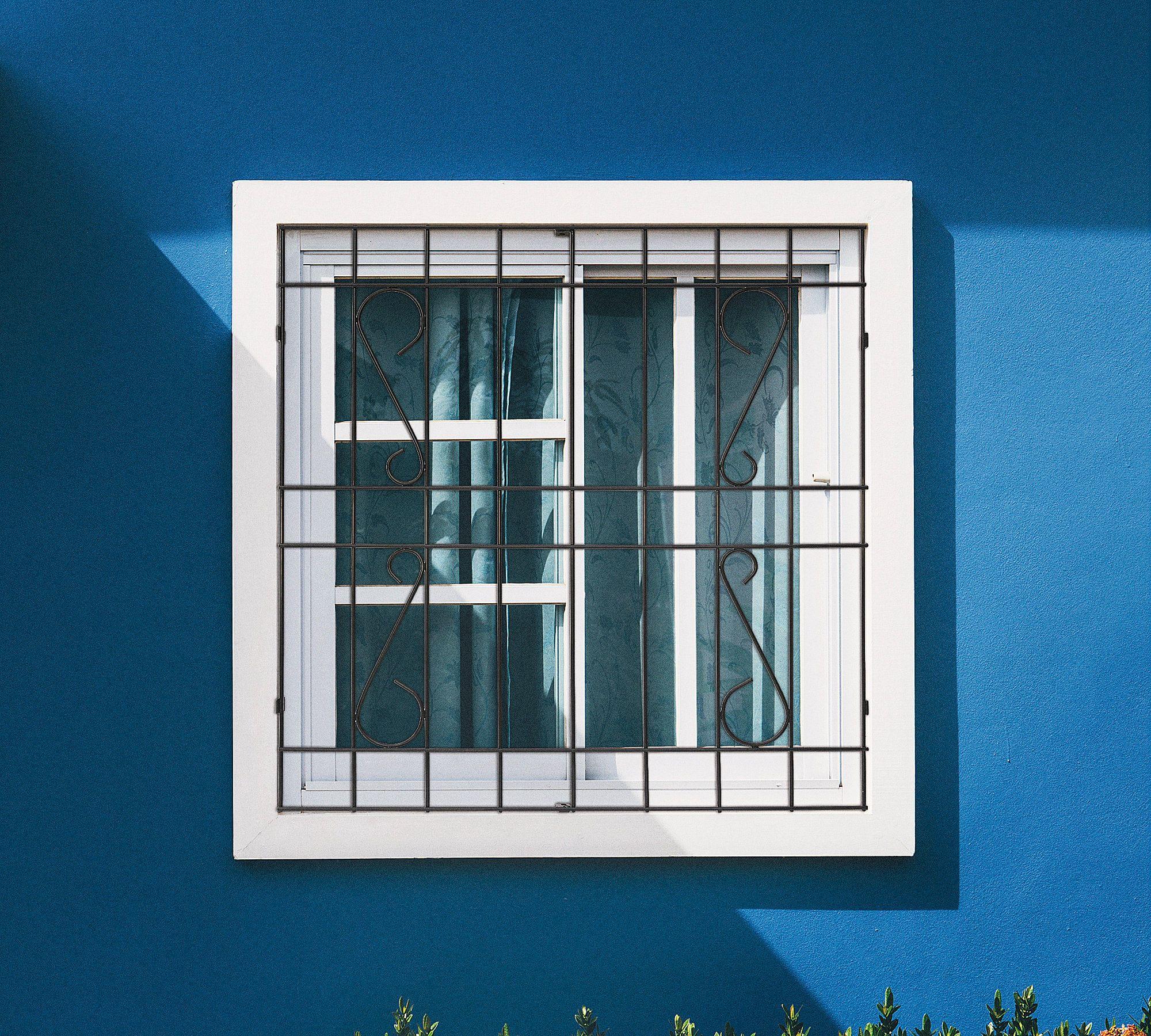 Protección Ventana Barra Acero Negro 100x120 cm-0
