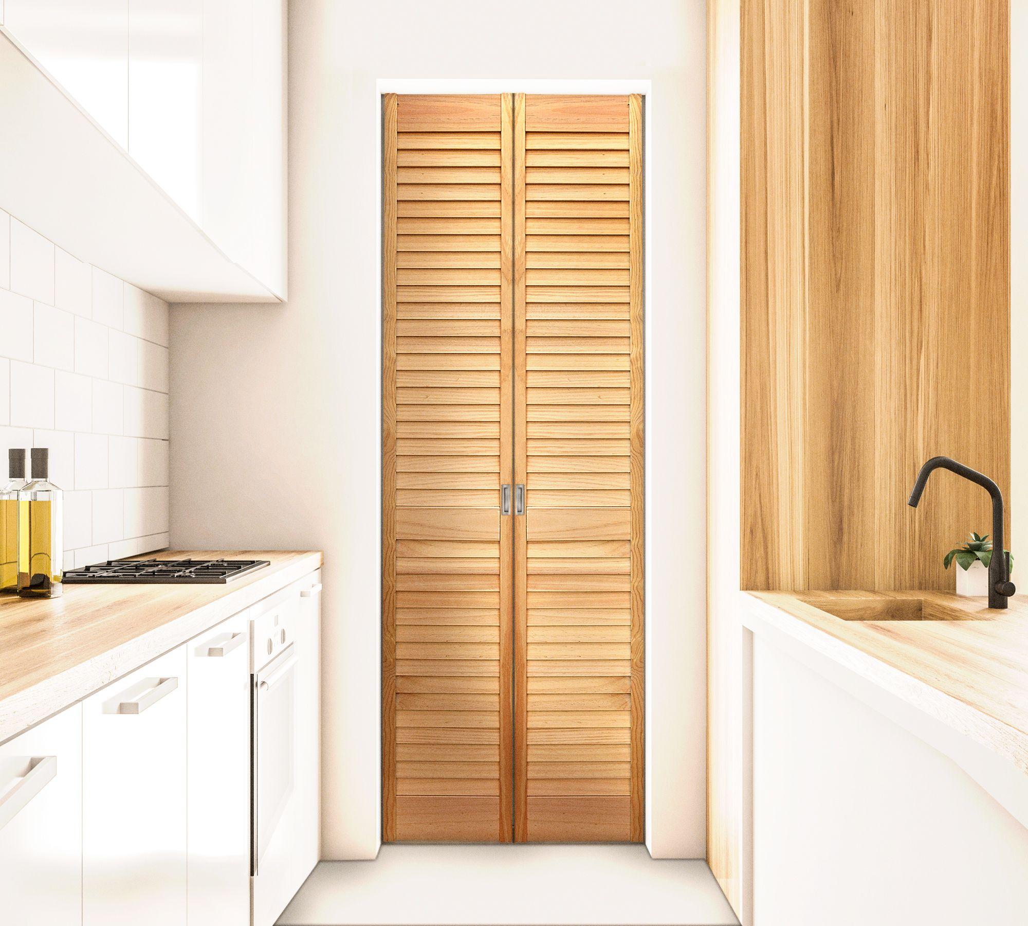 Puerta Clóset Hoja Celosía 40x200 cm Pino Radiata Temsa-0