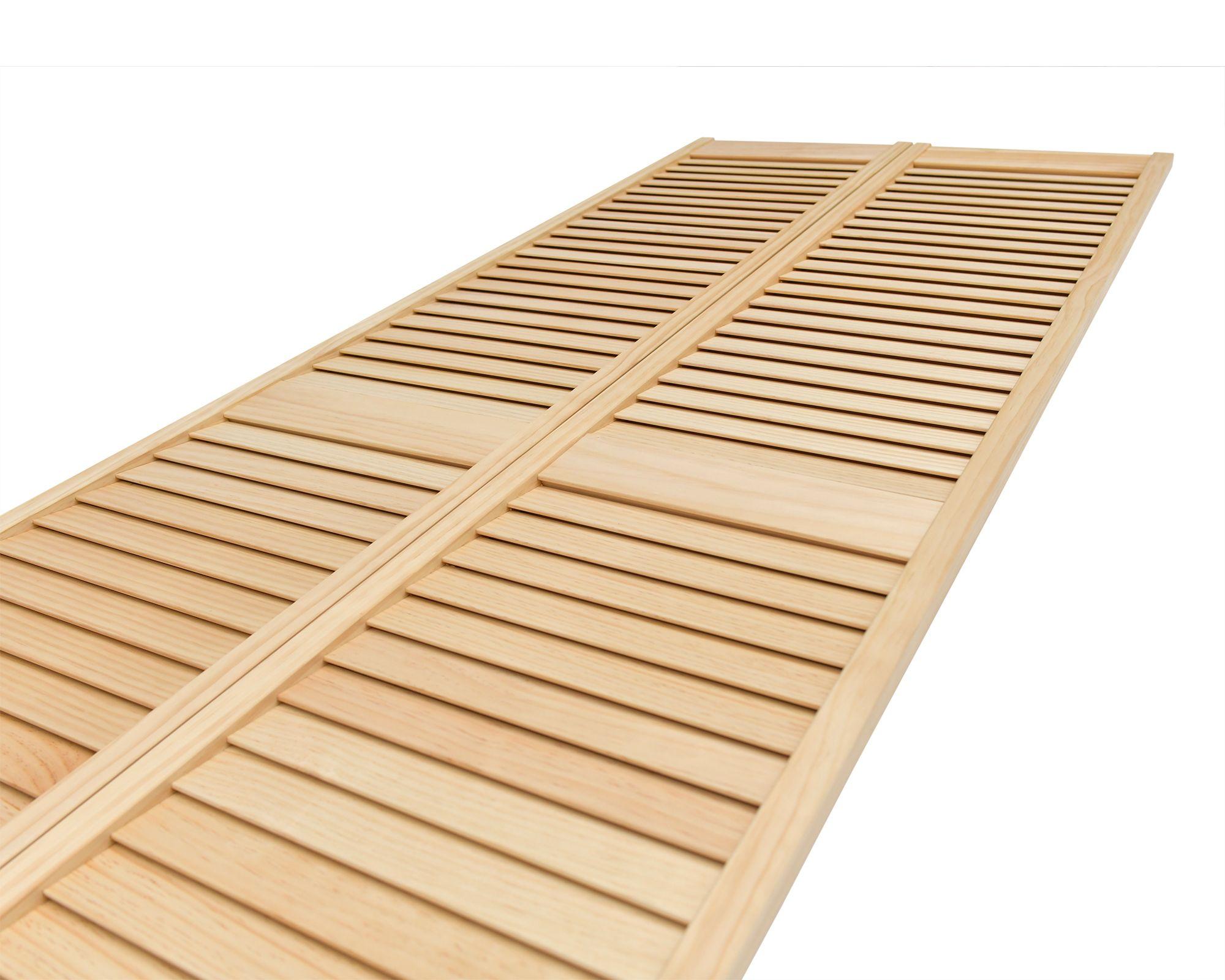 Set Puerta de clóset celosía plegable 80x200 cm Pino Radiata-2