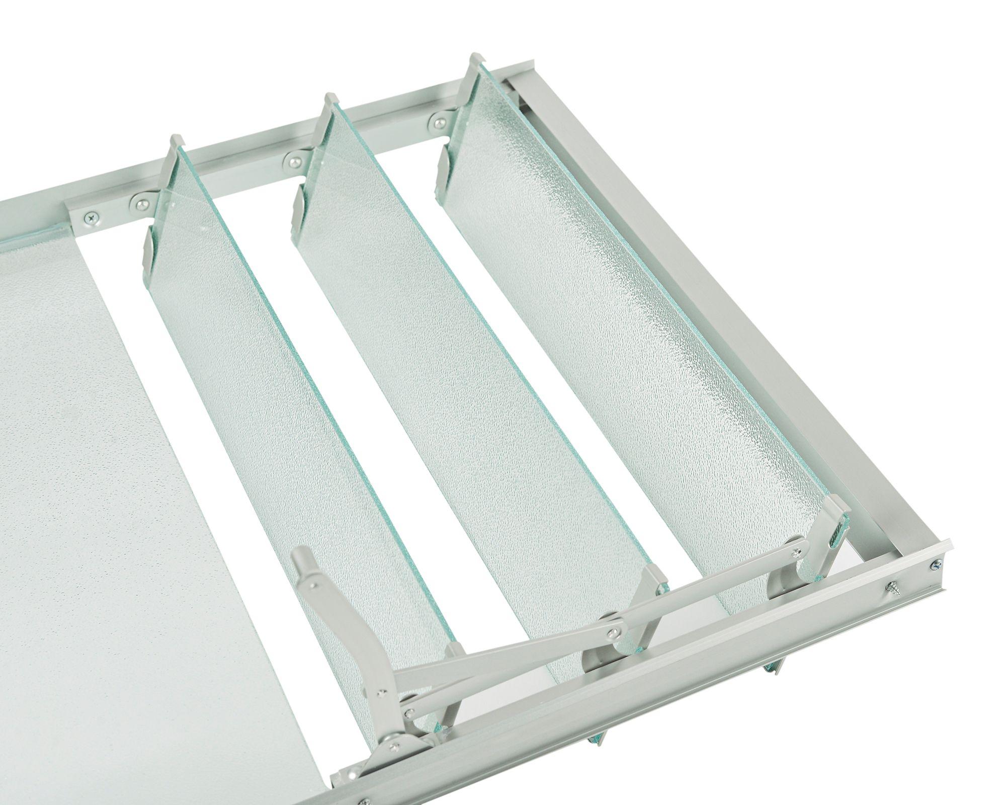 Ventana Aluminio 46x55 cm Corredera Curva Mate con Celosía-3