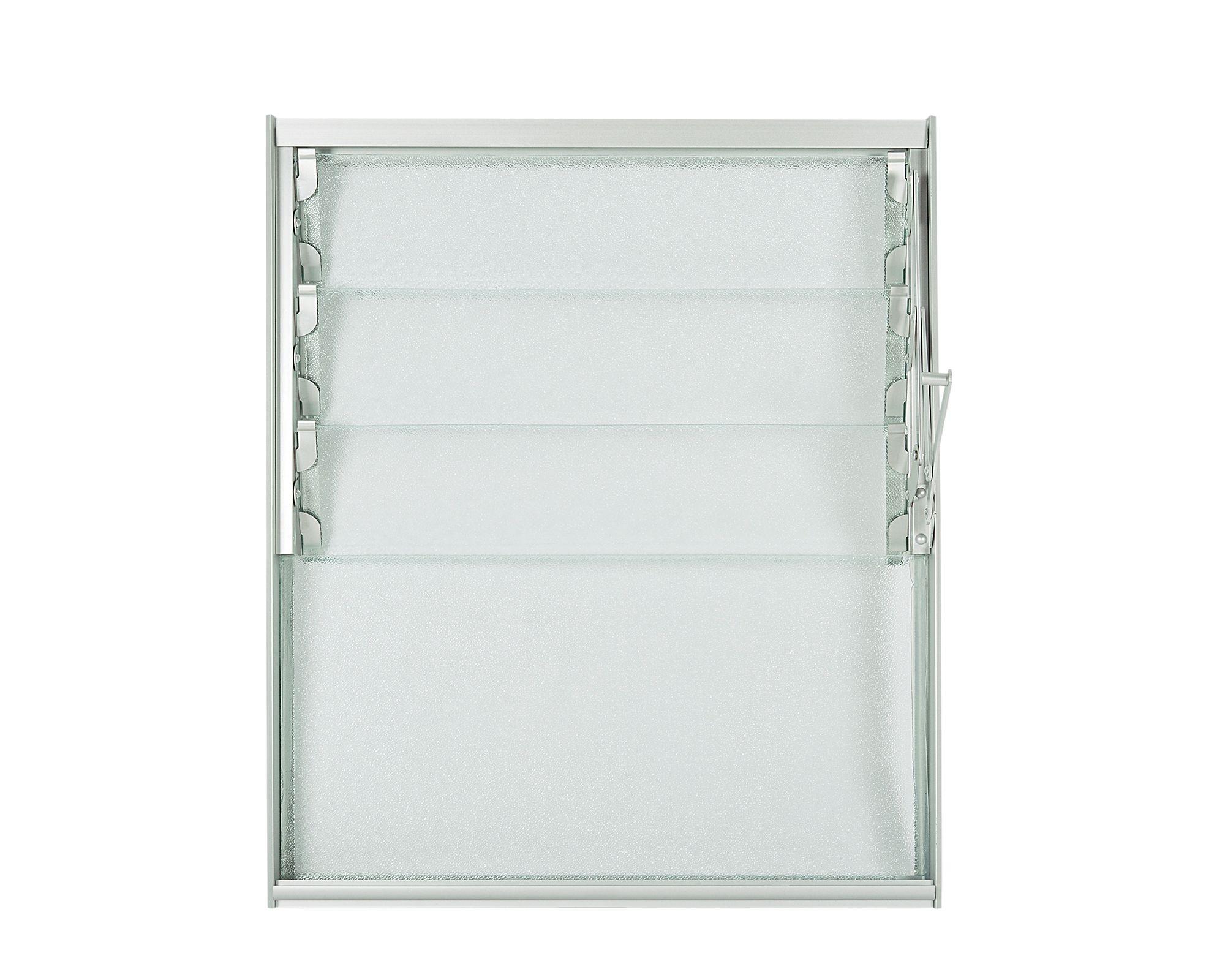 Ventana Aluminio 46x55 cm Corredera Curva Mate con Celosía-1