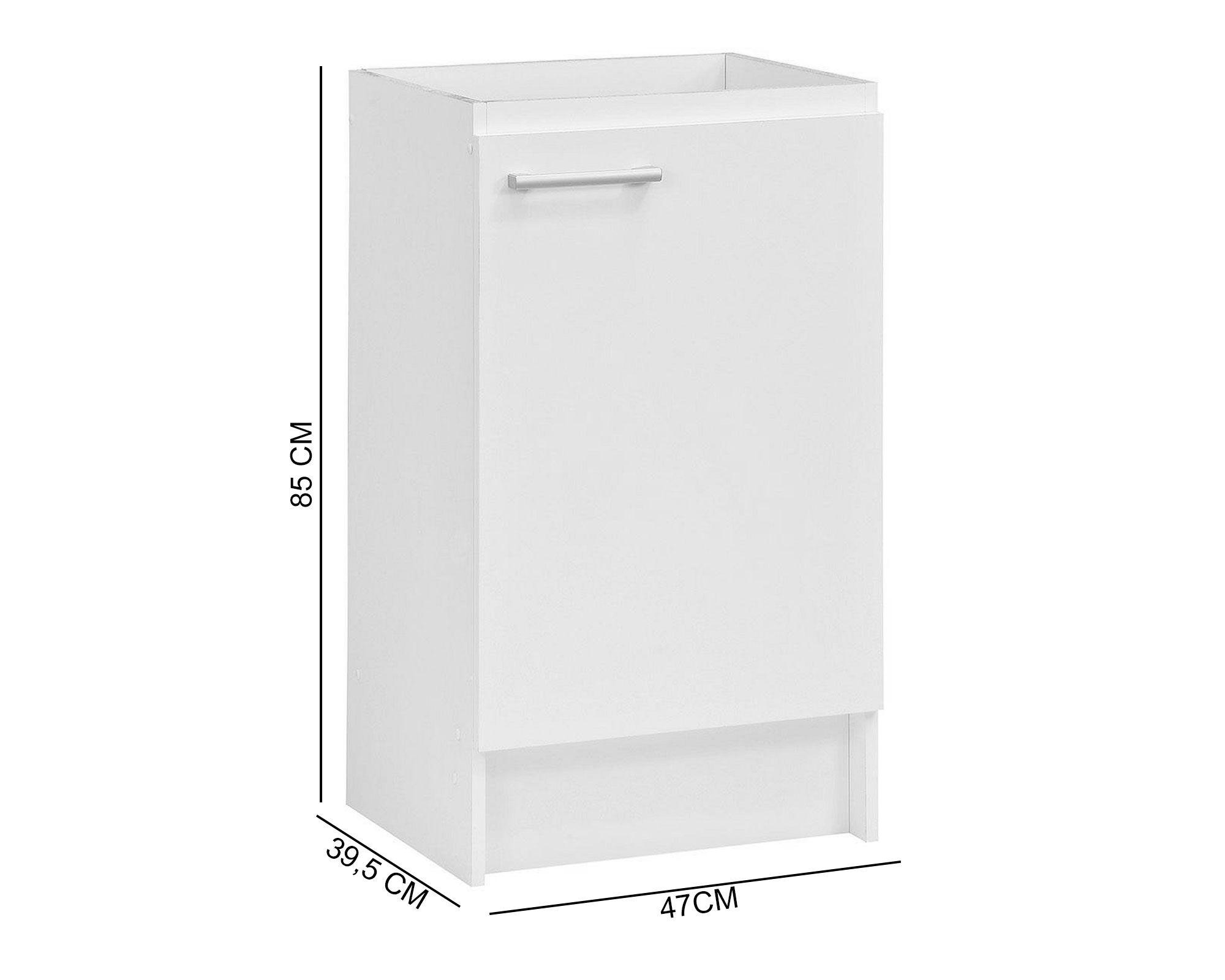 Mueble base lavaplatos 39,5 cm 1 puerta blanco Mobikit-4