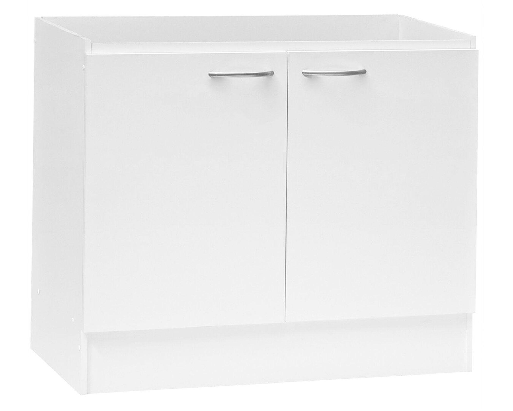 Mueble base lavaplatos 98,5 cm 2 puertas Basic blanco Mobikit-0