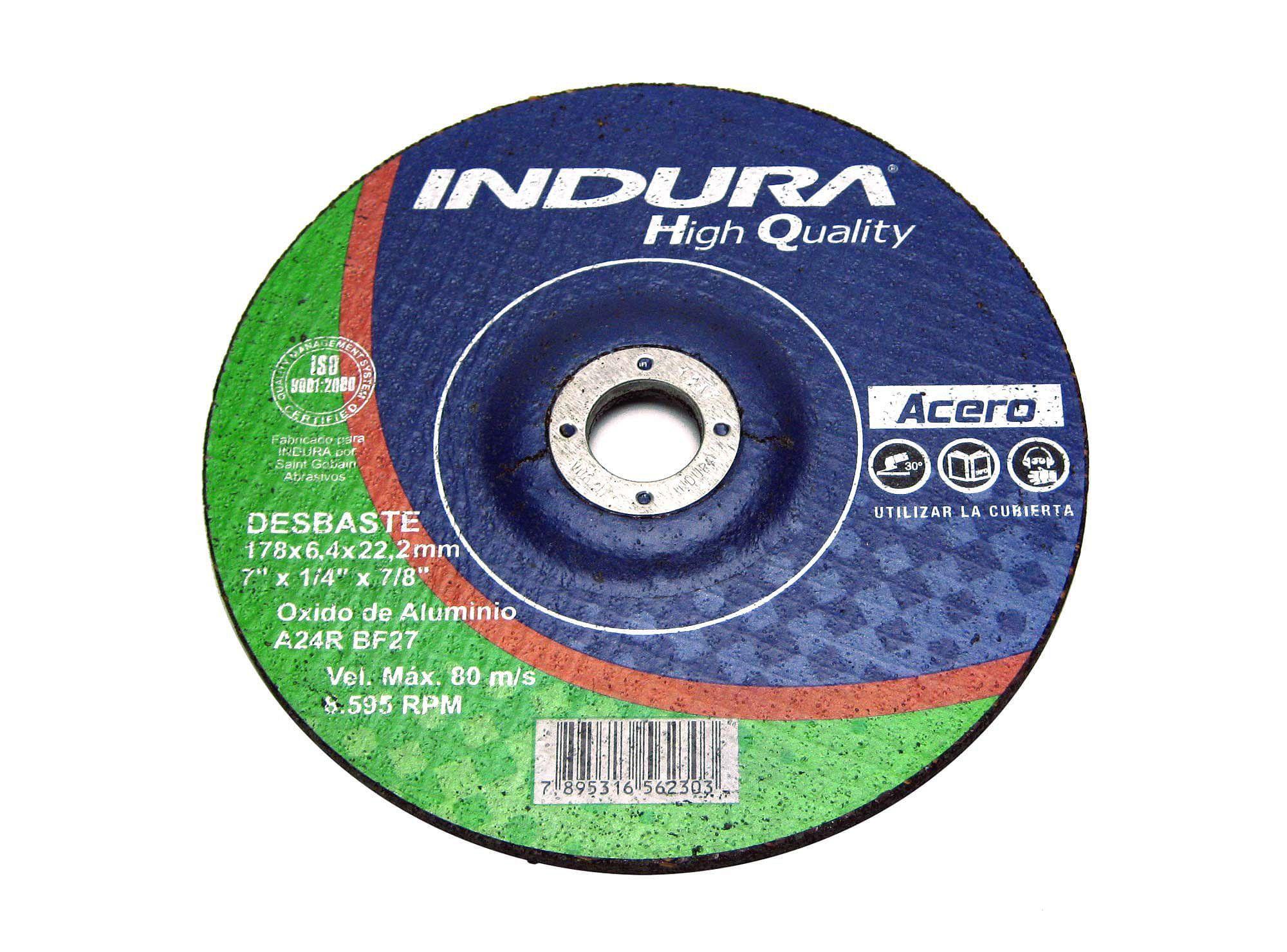 Disco desbaste metal 7 cp Indura-0