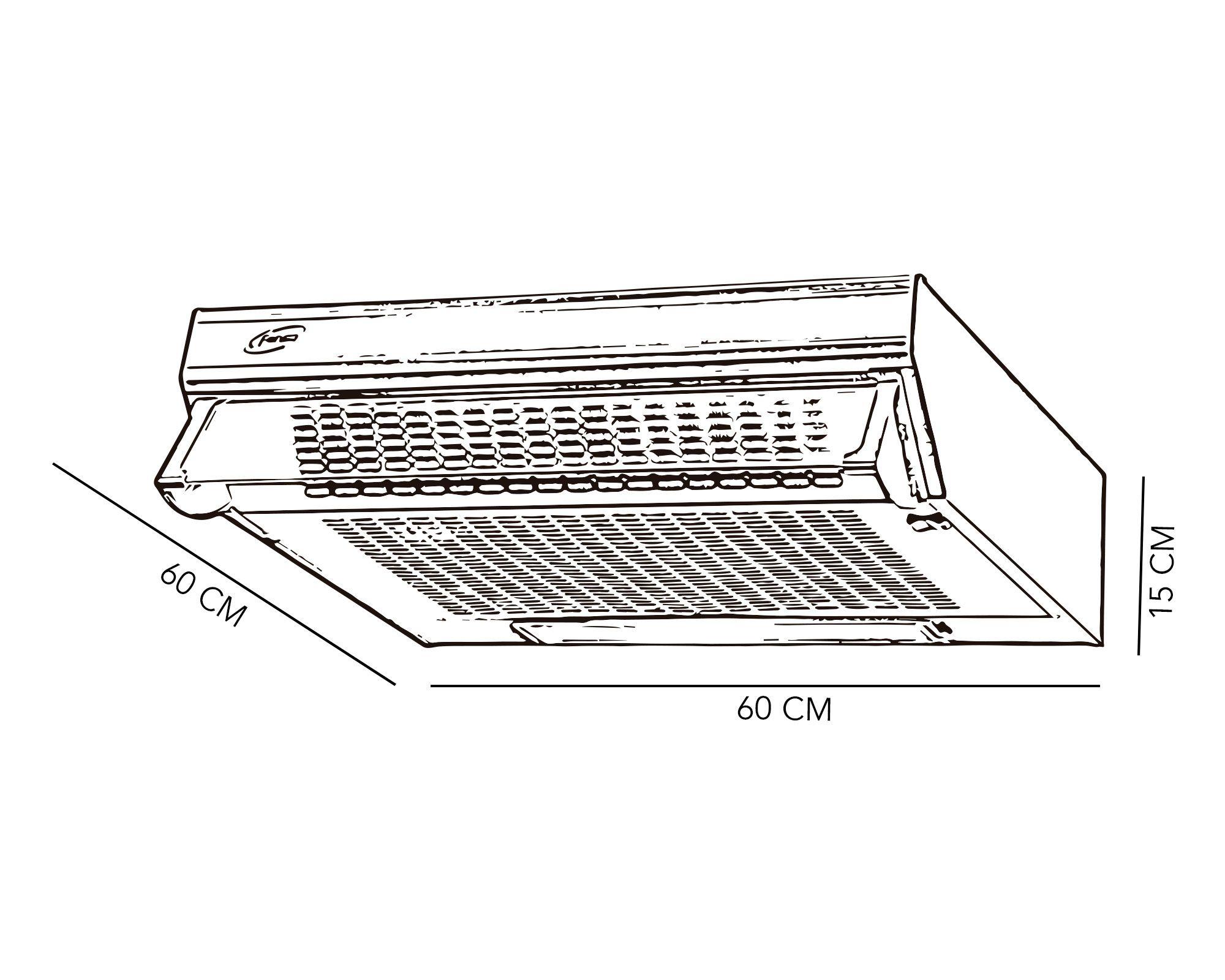 Campana mural 130W FXU6160 inox Fensa-2