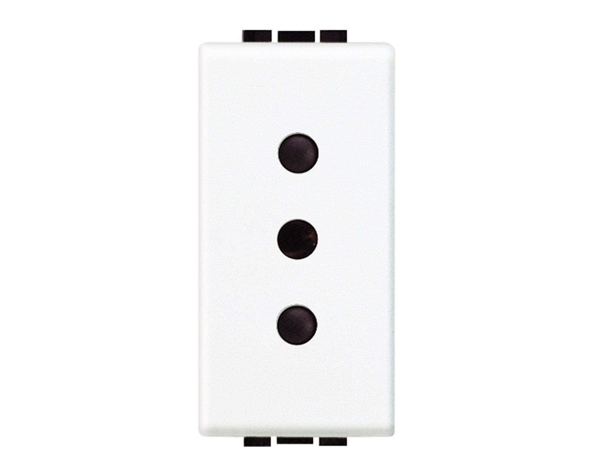 Módulo tomacorriente 10A 2P+T Living light blanco Bticino-0