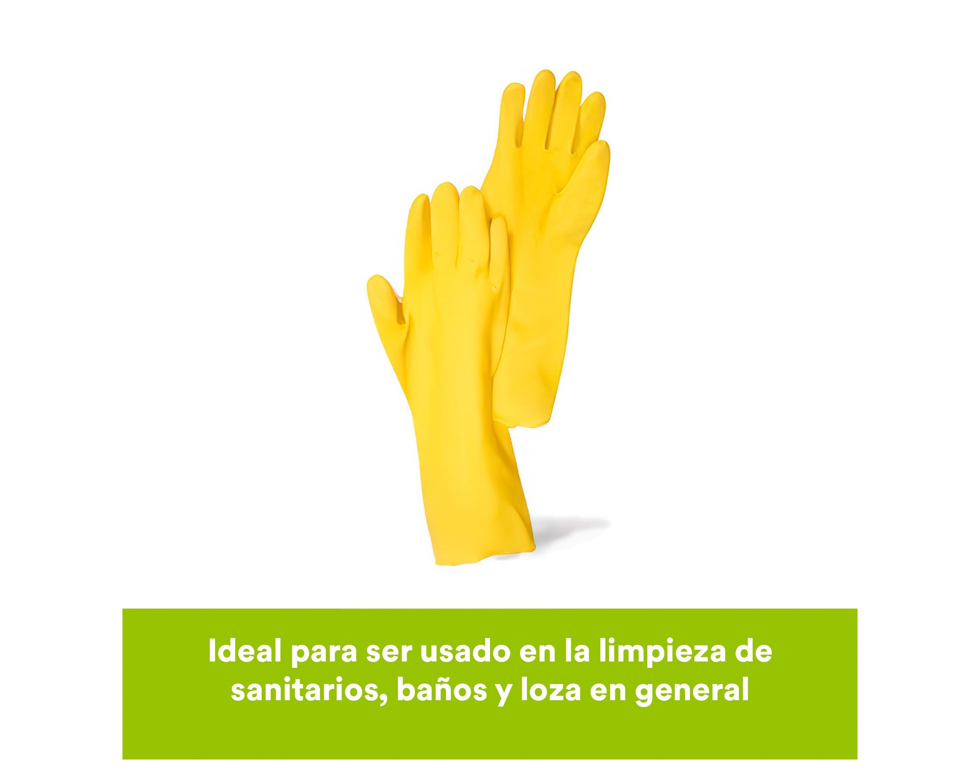 Guante de limpieza Baños/Lavandería amarillo M-4