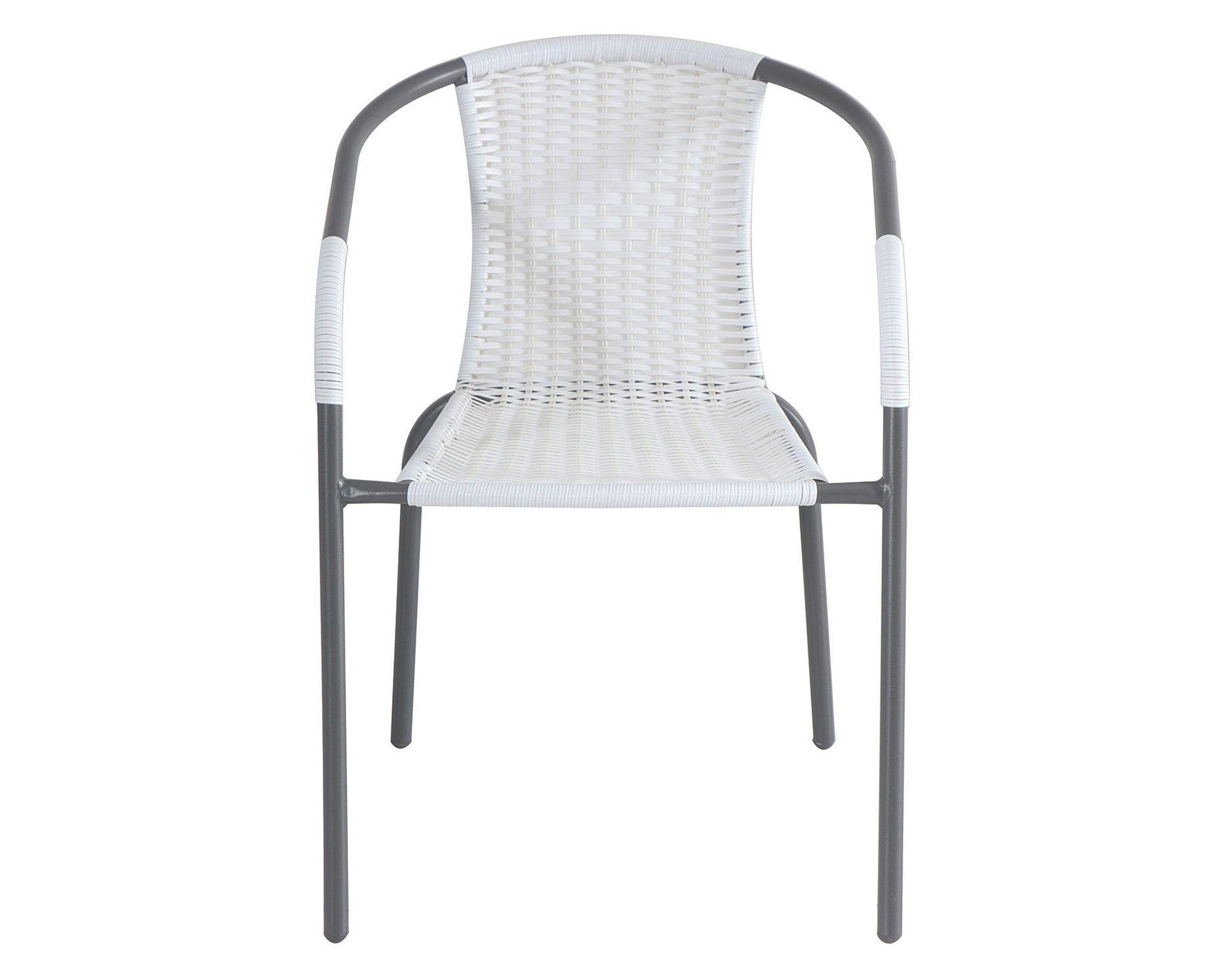 Silla símil ratán blanco Outzen-4