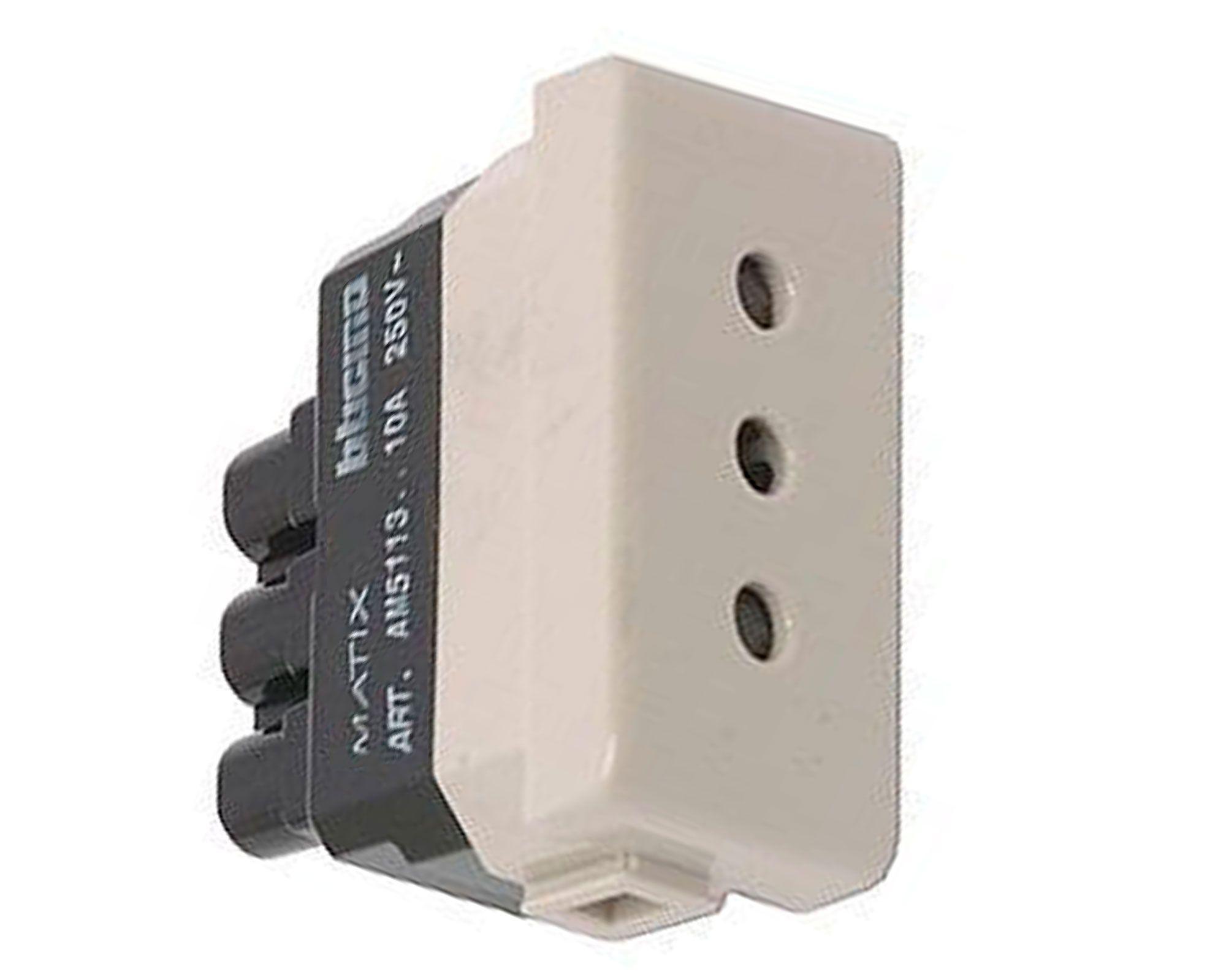 Modulo enchufe hembra 2 p+t 10 a matix beige Bticino-0