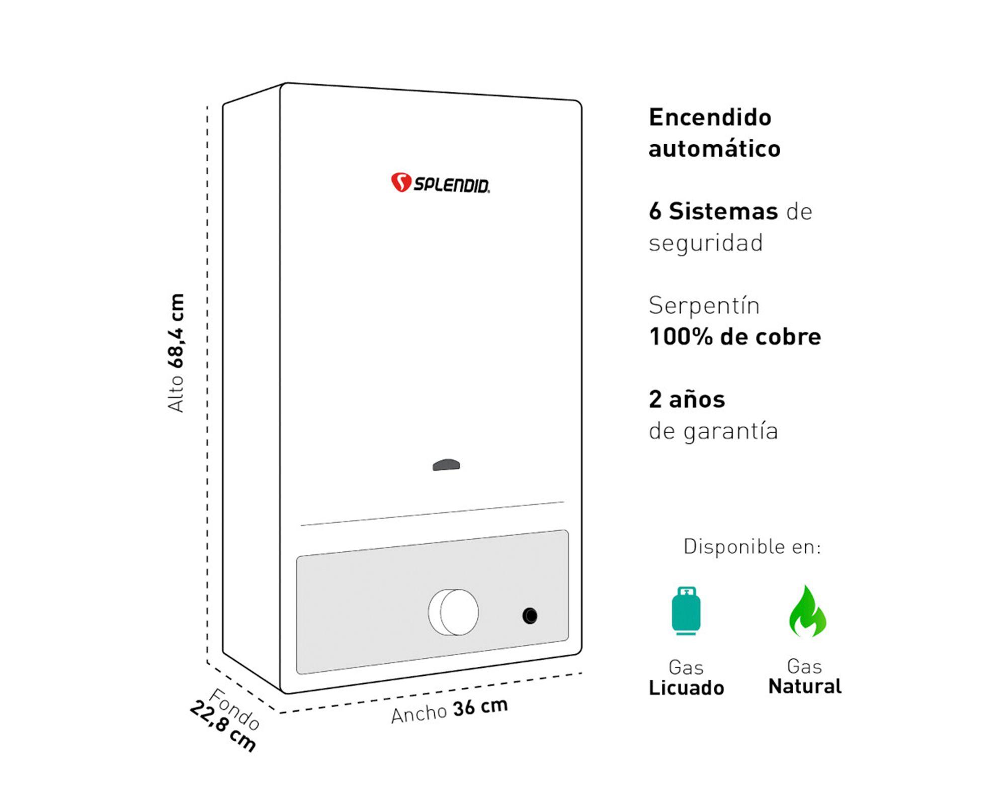 Calefont ionizado Beyond 13L 2EV GN 13 lt natural gas natural-4