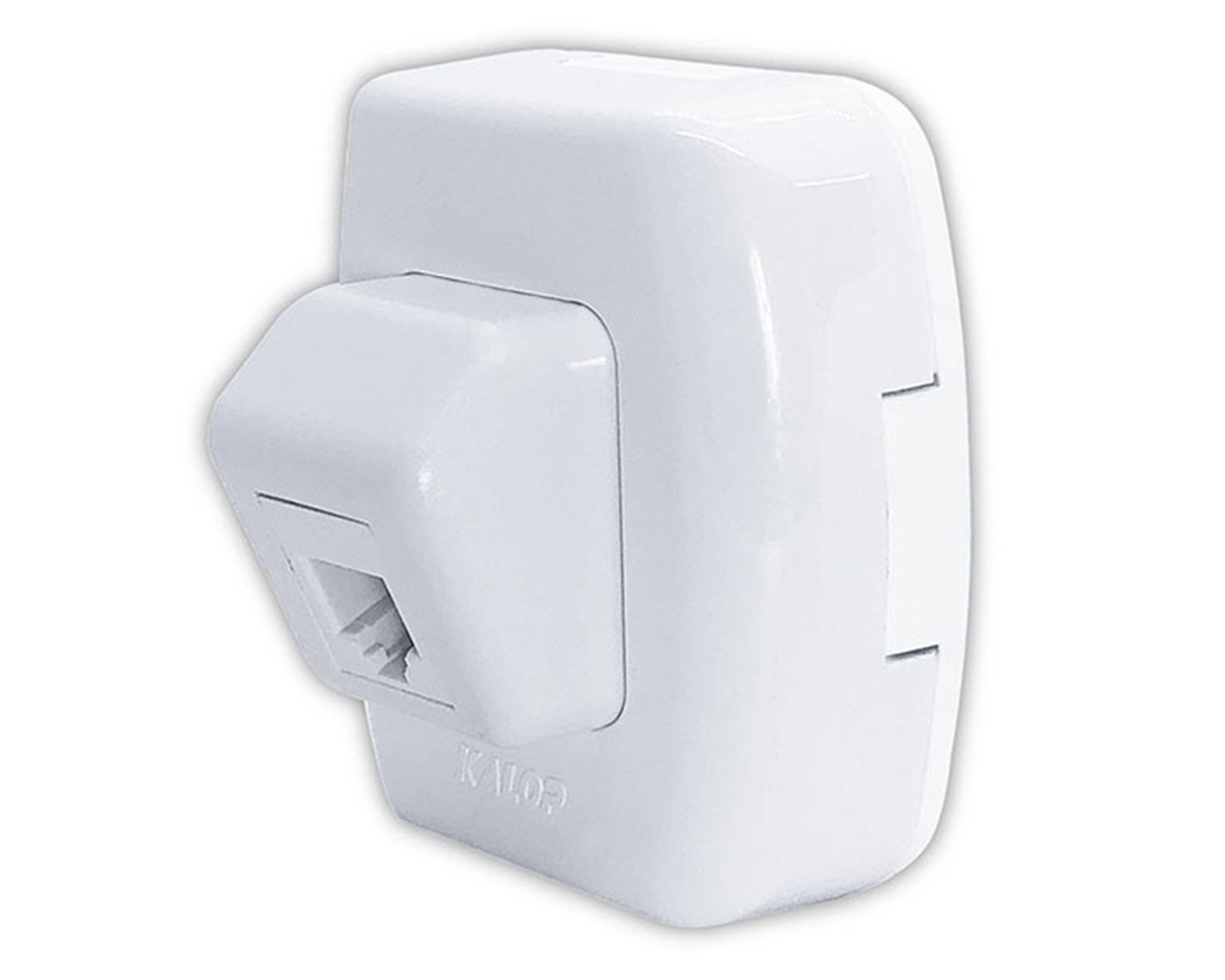 Enchufe telefono rj 11 tekna blanco Kalop-2