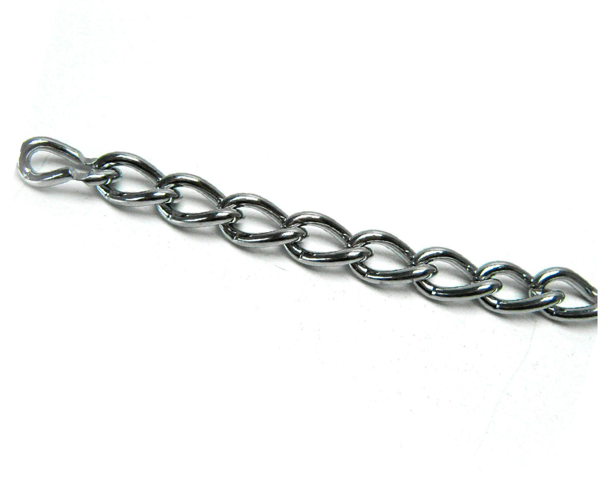 Cadena 1 metro eslabón torcido 2.5 mm cromado Imporper-0