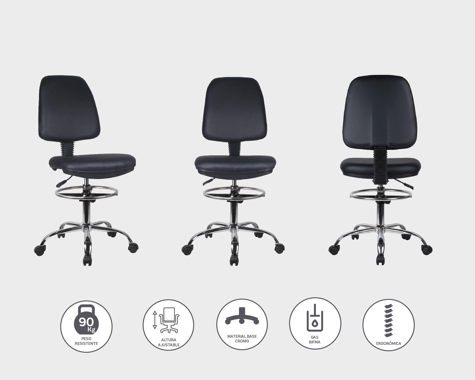 Silla de escritorio 8020 negro M+Design-1