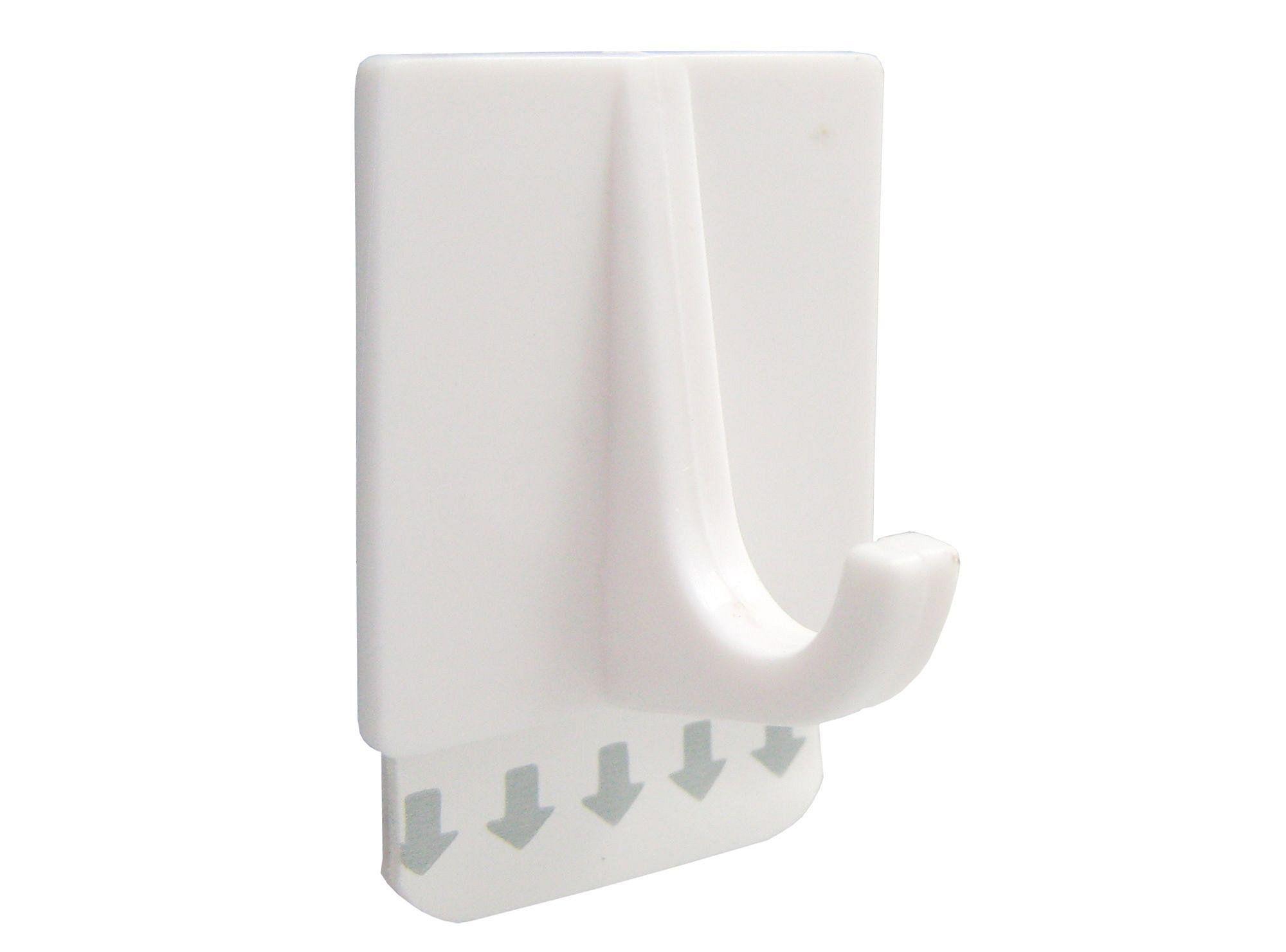 Gancho adhesivo 3,5 x 4 cm blanco Cotidiana-0