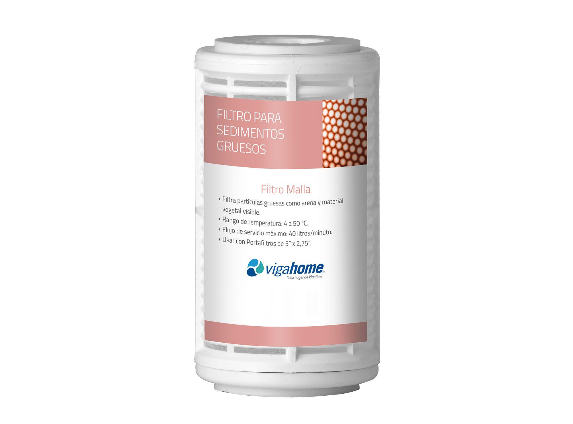 Filtro malla 5x2,75'' sedimentos gruesos Vigahome-0