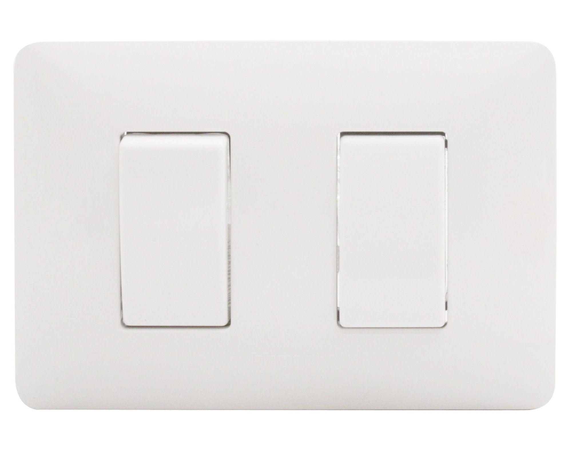Interruptor doble blanco armado matix Bticino-0