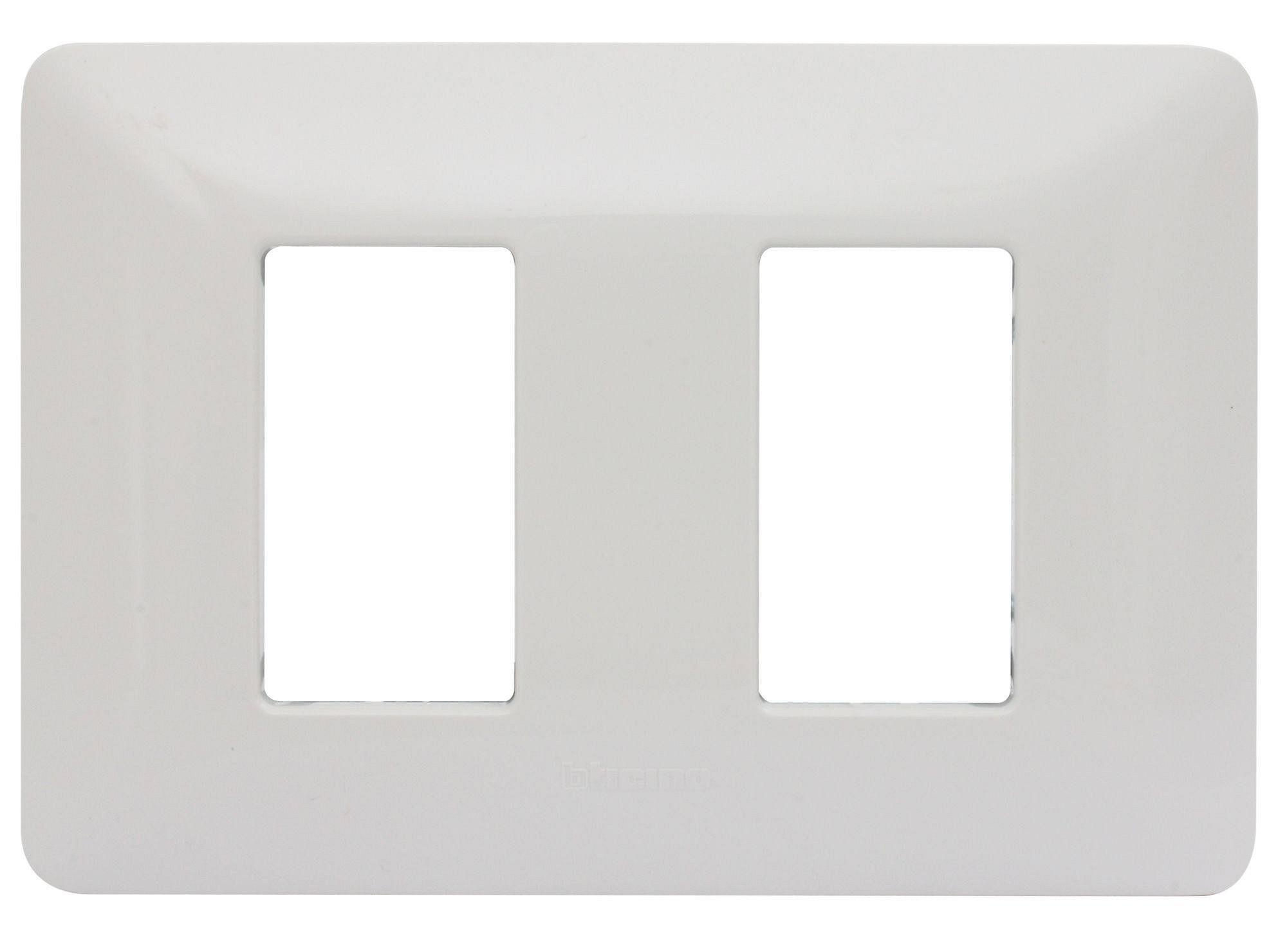 Placa 2 modulo blanco matix Bticino-0