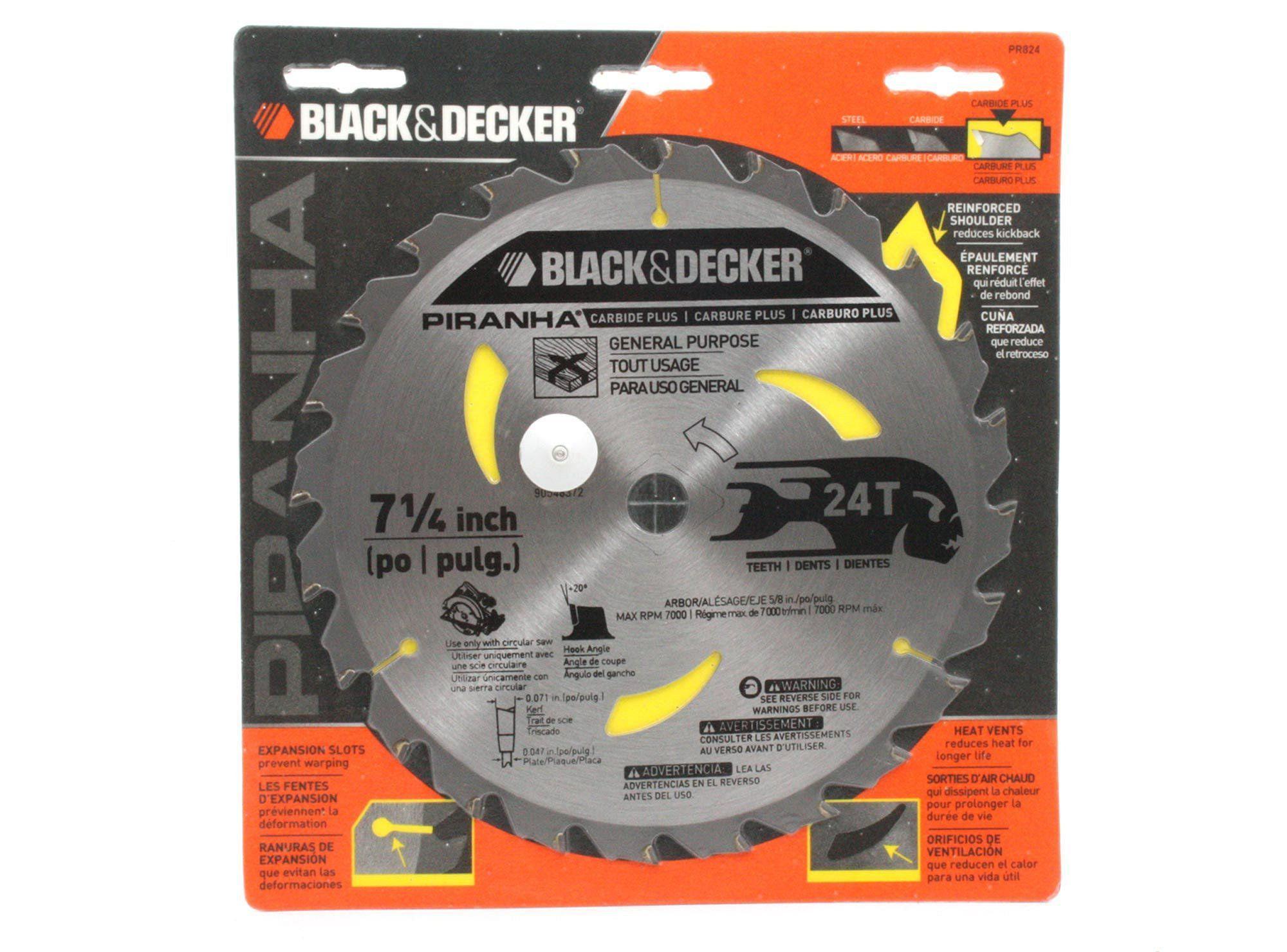 Disco sierra piranha 71/4 x 24 d pr 824 Black+Decker-0