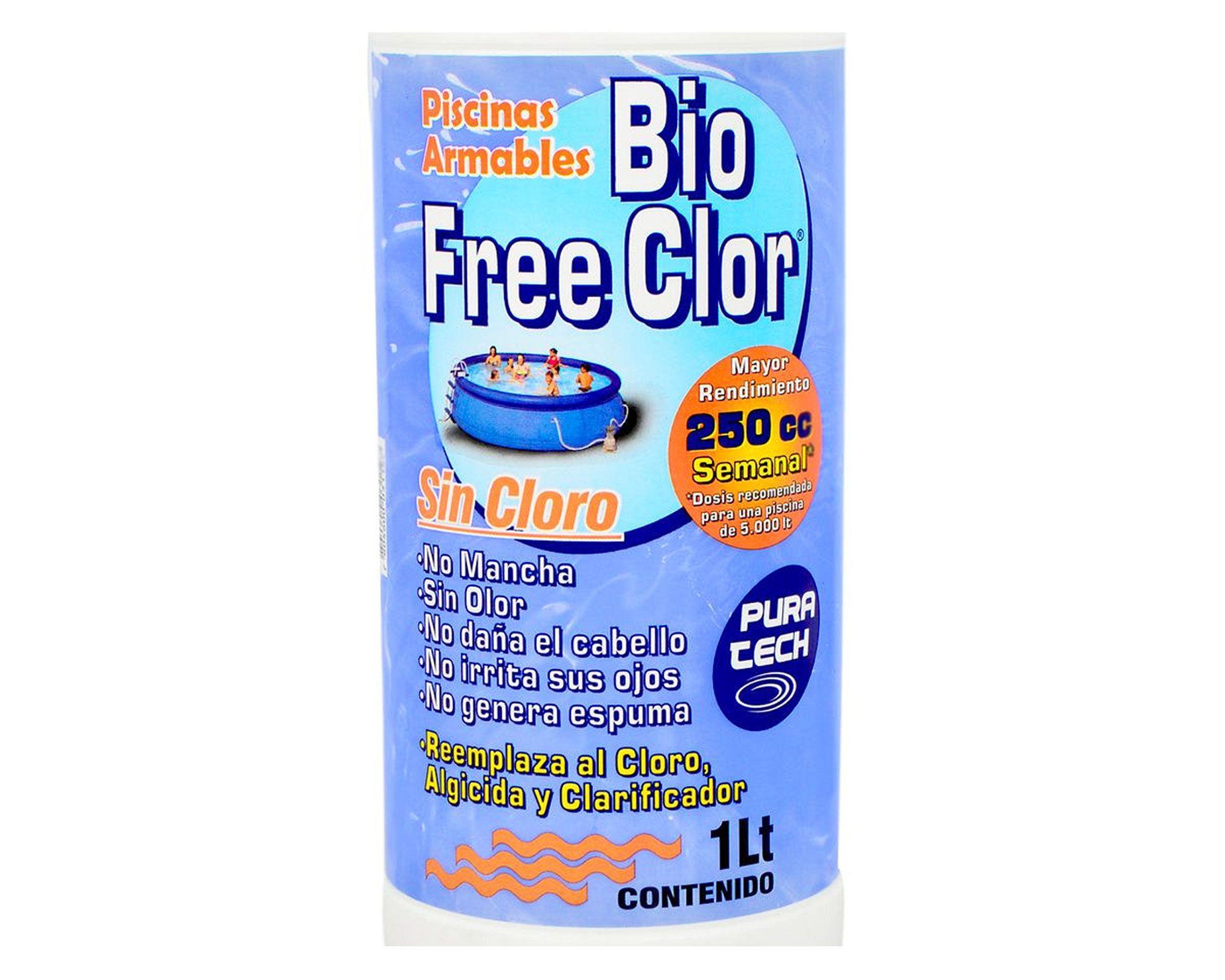 Bio free clor piscina 1 litro Puratech-1