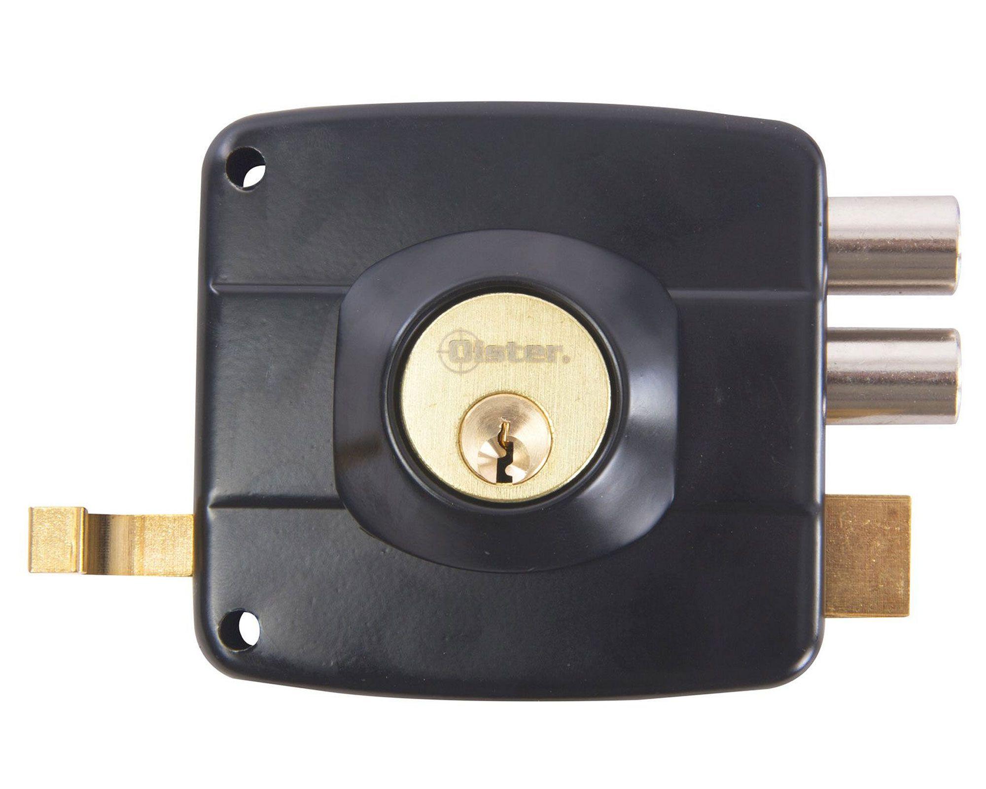 Cerradura sobreponer puertas de 30 a 50 mm 110 negro Oister-0