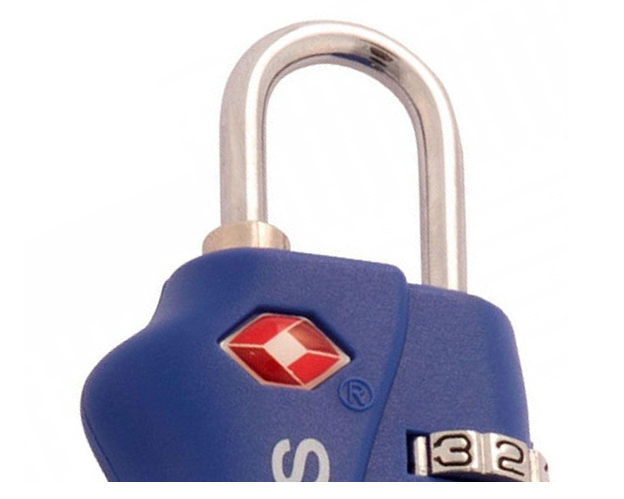 Candado TSA viajero con clave 3 diales 30mm azul Odis-2