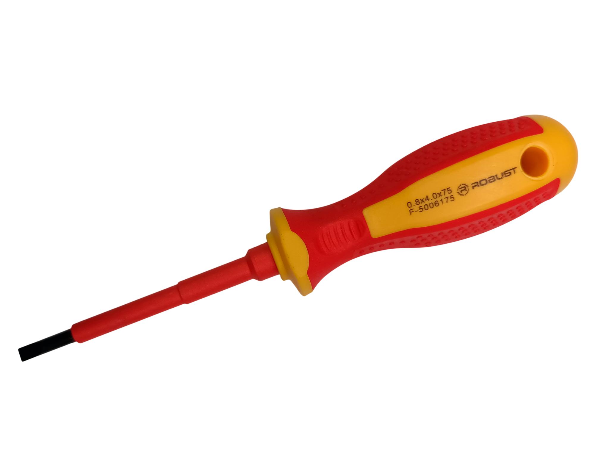 Destornillador punta paleta PH4 75 mm electricista 1000V Robust.-1