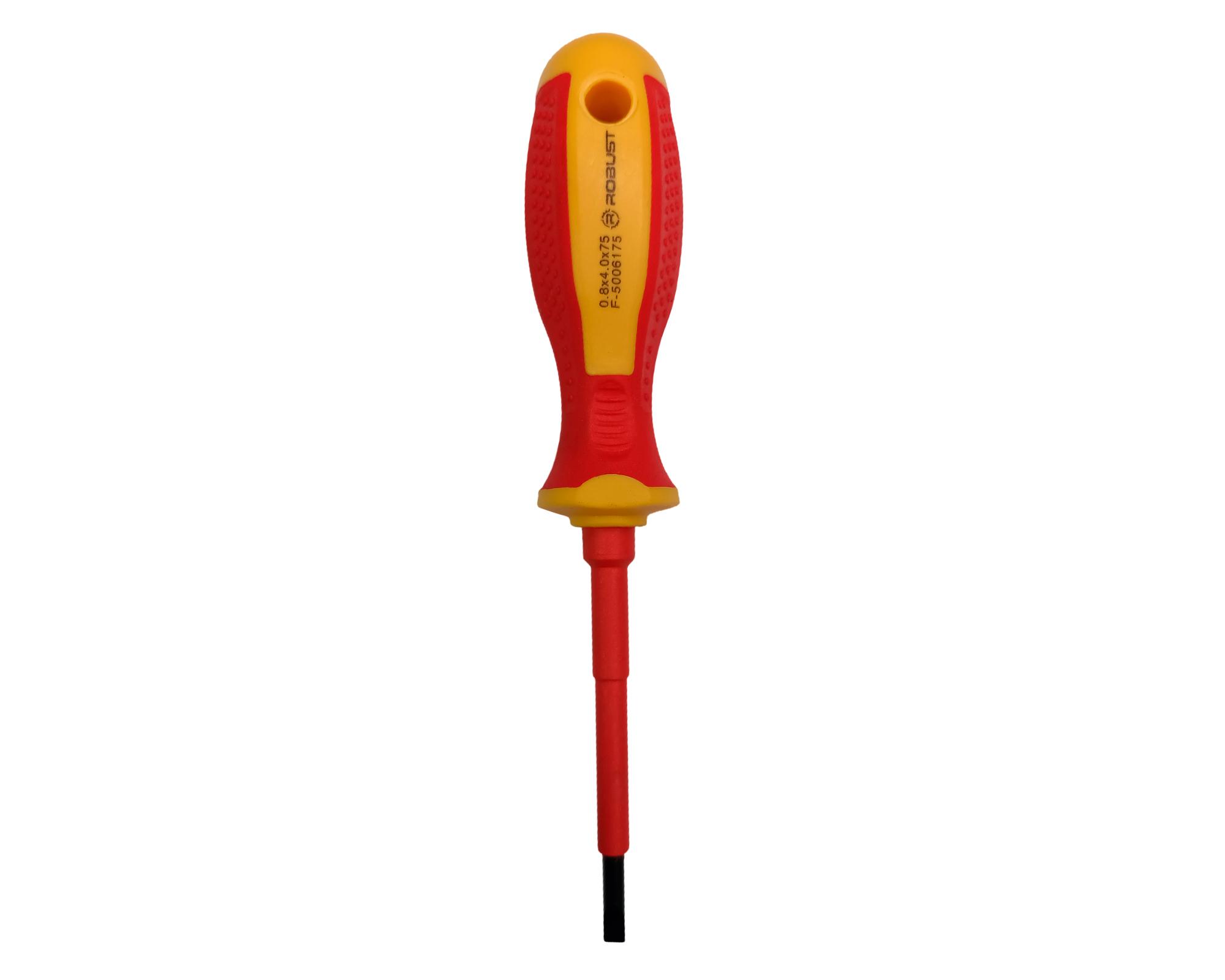 Destornillador punta paleta PH4 75 mm electricista 1000V Robust.-0