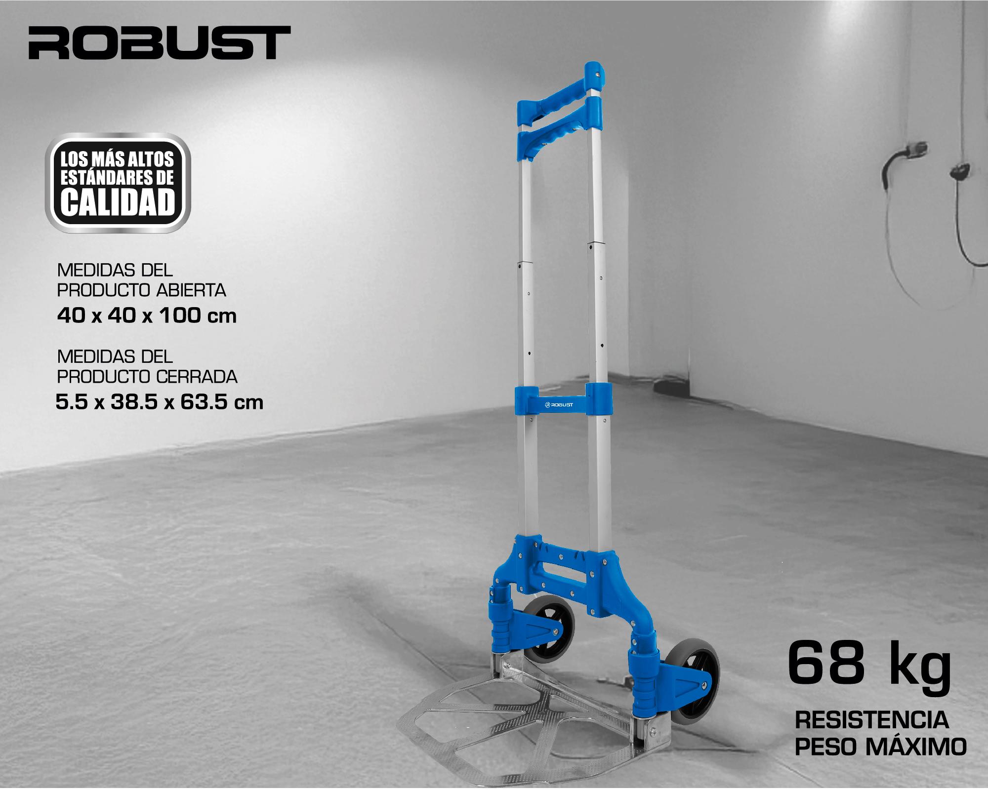 Carreta plegable aluminio hasta 68 kg Robust-3