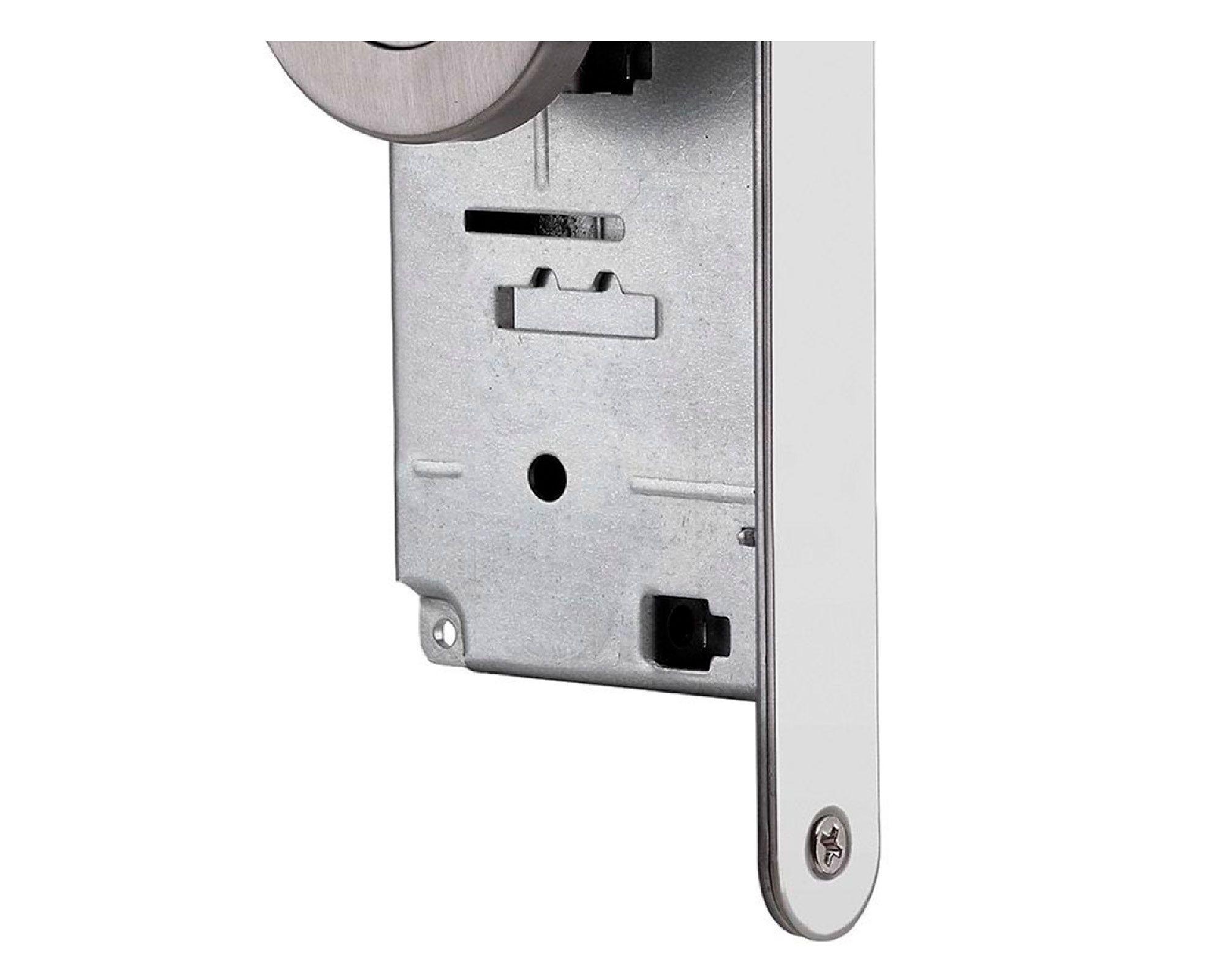 Cerradura embutida libre paso Toscana plata Yale-2