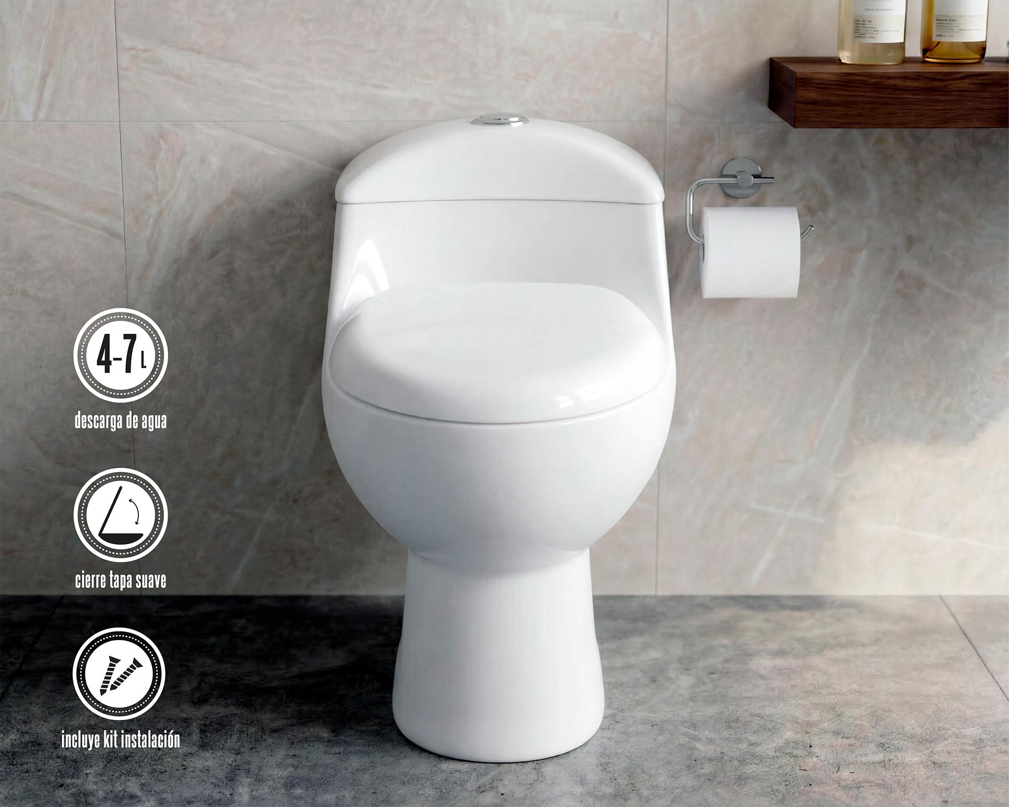 One piece 30 cm asiento cierre suave Lisboa blanco Vessanti-3