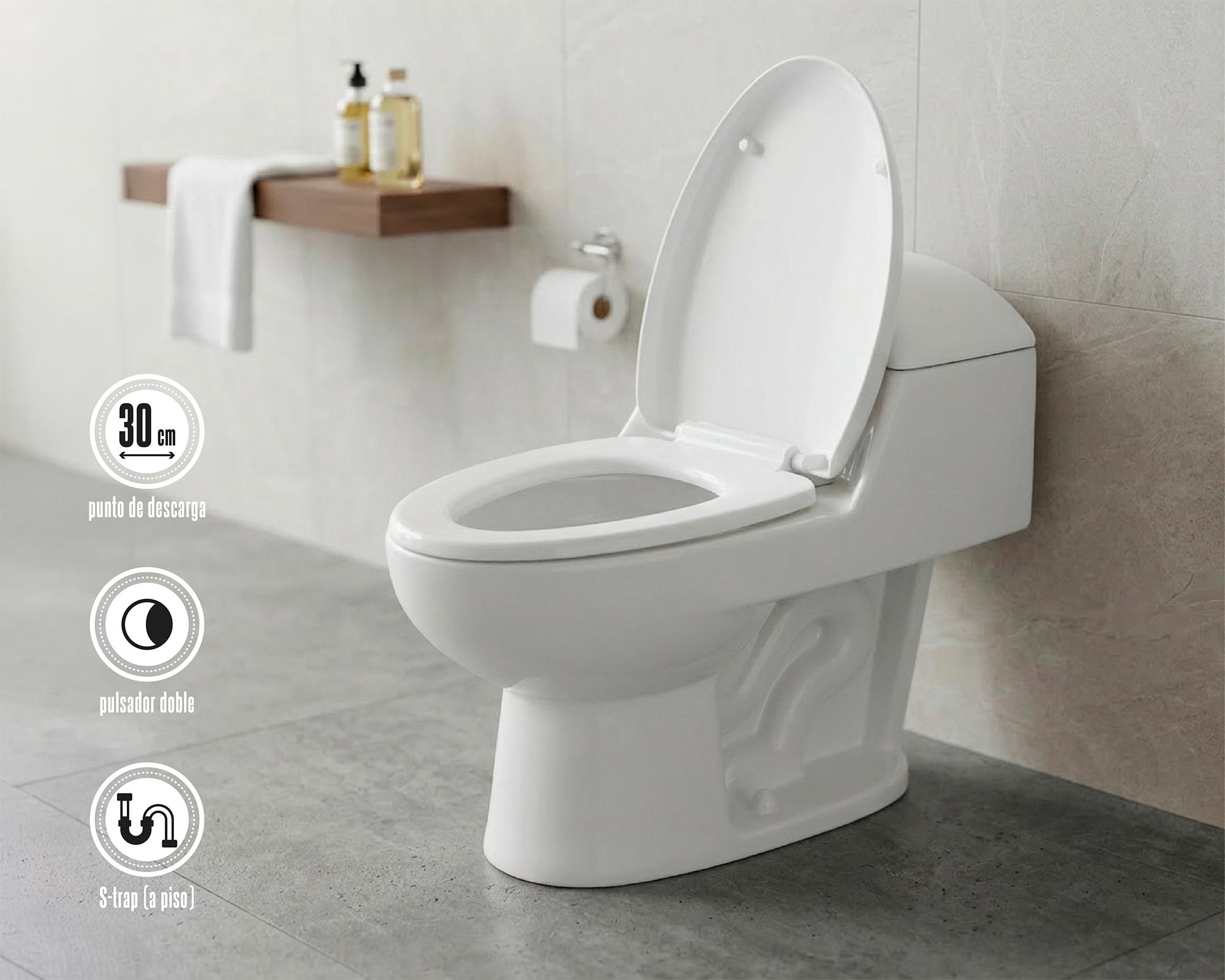 One piece 30 cm asiento cierre suave Lisboa blanco Vessanti-2
