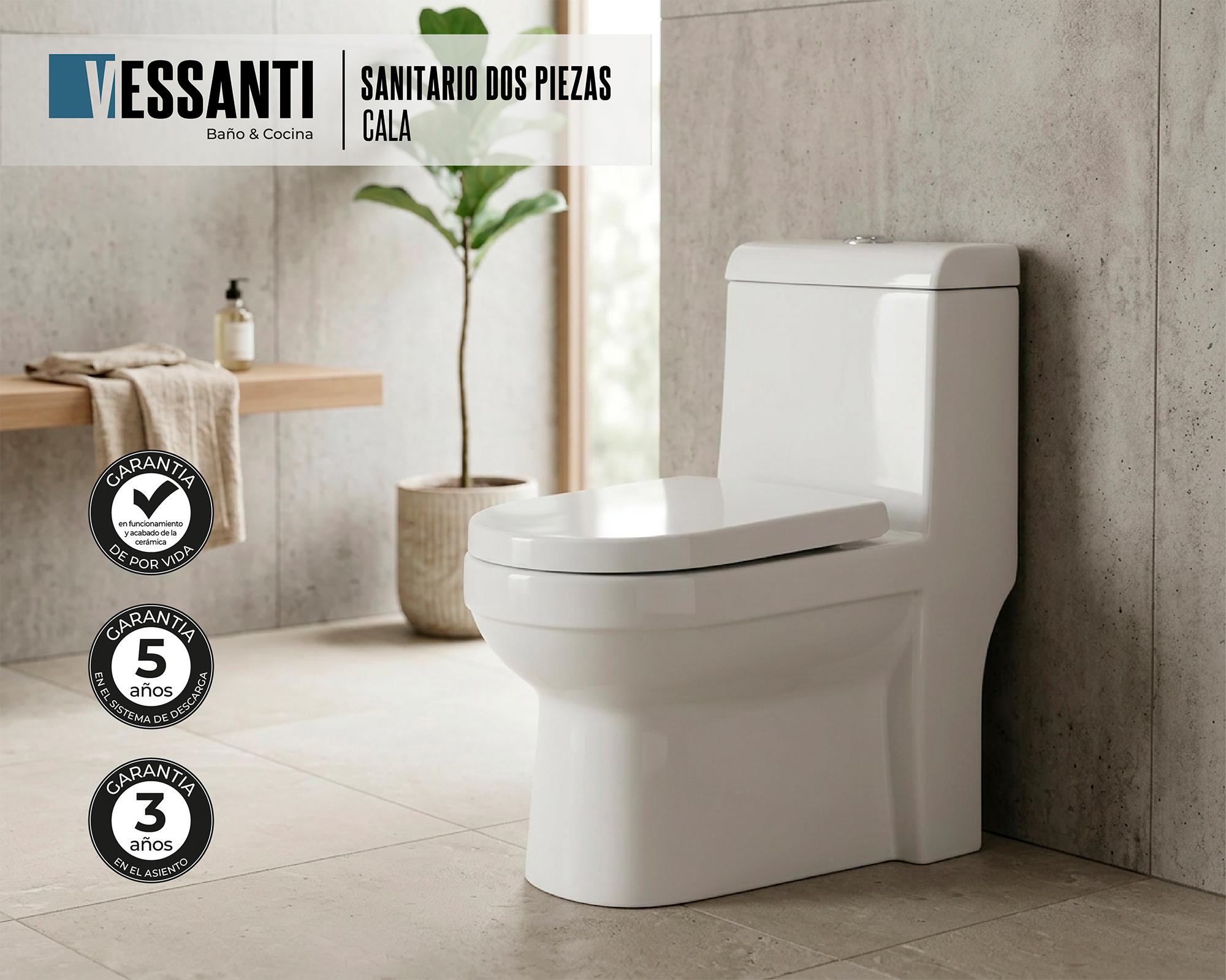 One piece 30 cm Dual flush asiento cierre suave Cala Vessanti-2